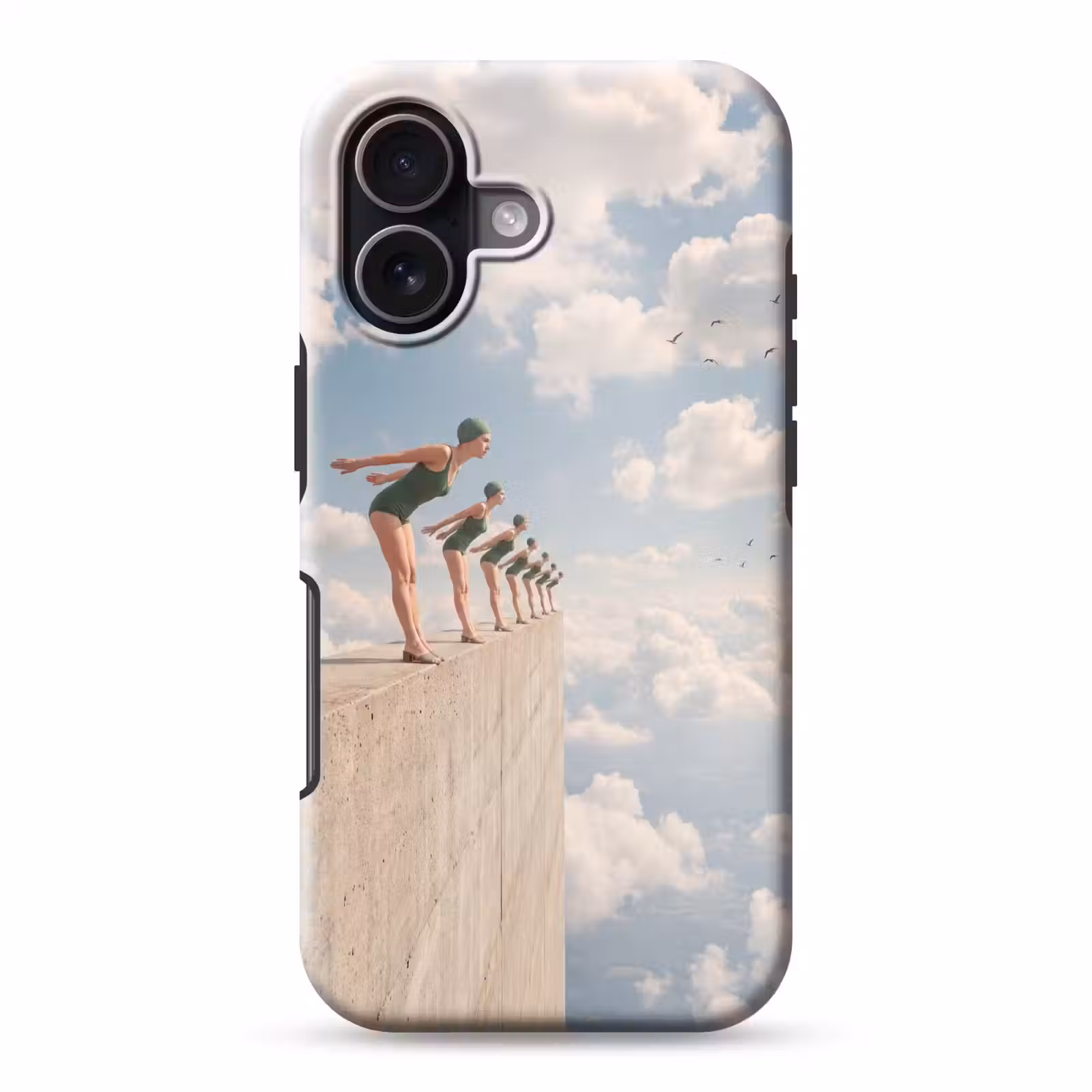 Handyhülle Toughcase - Frauen – Tauchhaltung – Wolken - Vrouwen - Duikhouding - Wolken Toughcase MagSafe Apple iPhone 17 klein
