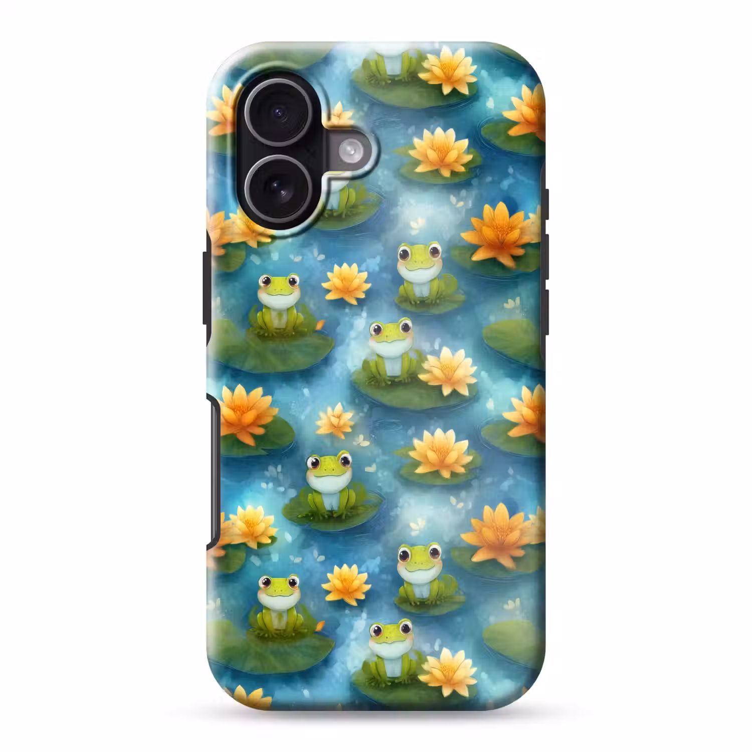 Kikker - Lelies - Groen Toughcase MagSafe Apple iPhone 17 klein 1017 -3d