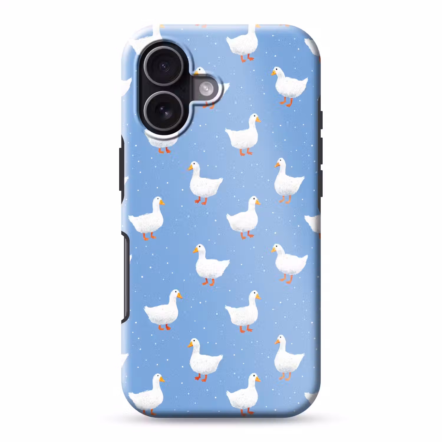 Ganzen - Elegant - Blauw Toughcase MagSafe Apple iPhone 17 klein 1017 -3d