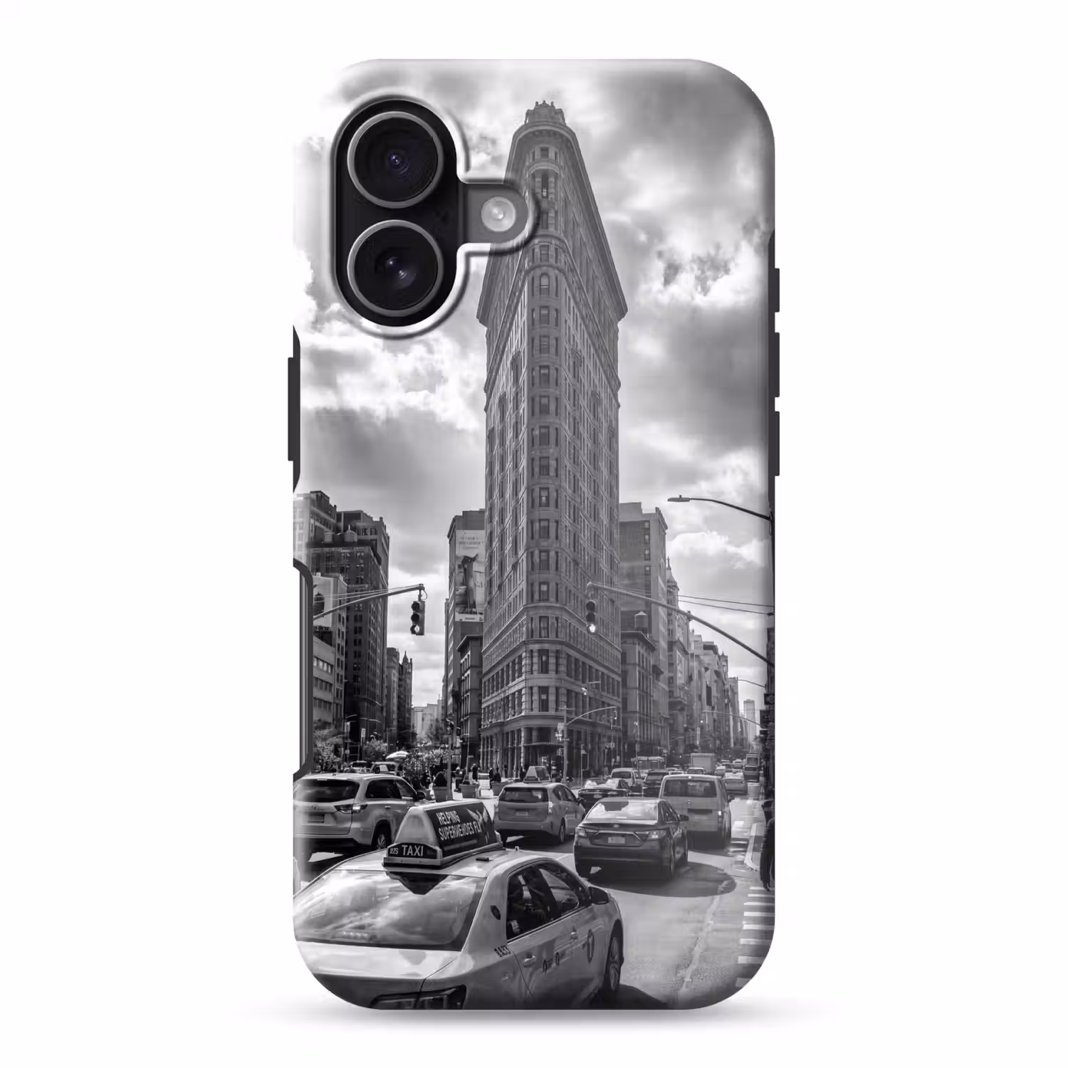 Gebouw - Hoogbouw - Stad - Architectuur - Zwart-wit Toughcase MagSafe Apple iPhone 17 klein -3d