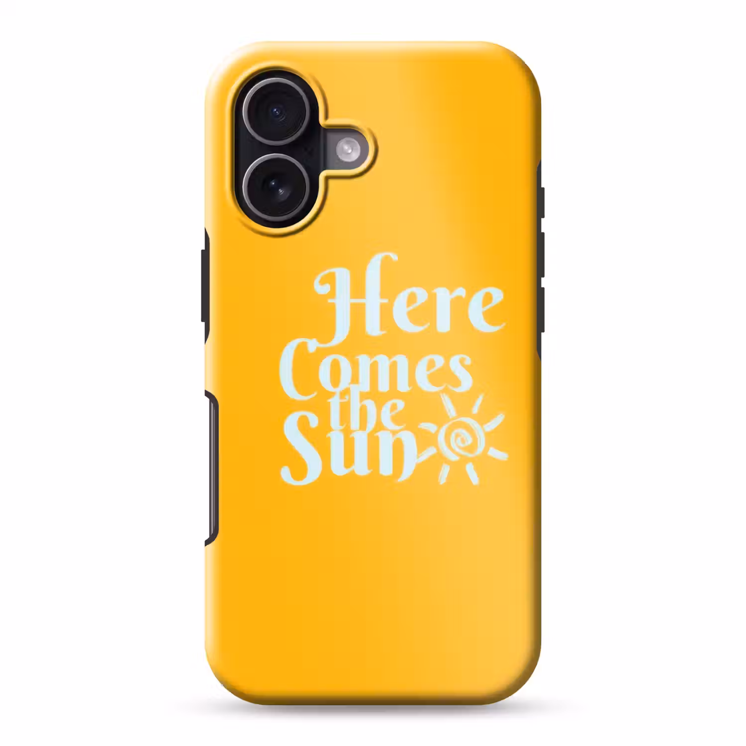 Geel - Blauw - Here comes the sun Toughcase MagSafe Apple iPhone 17 klein -3d