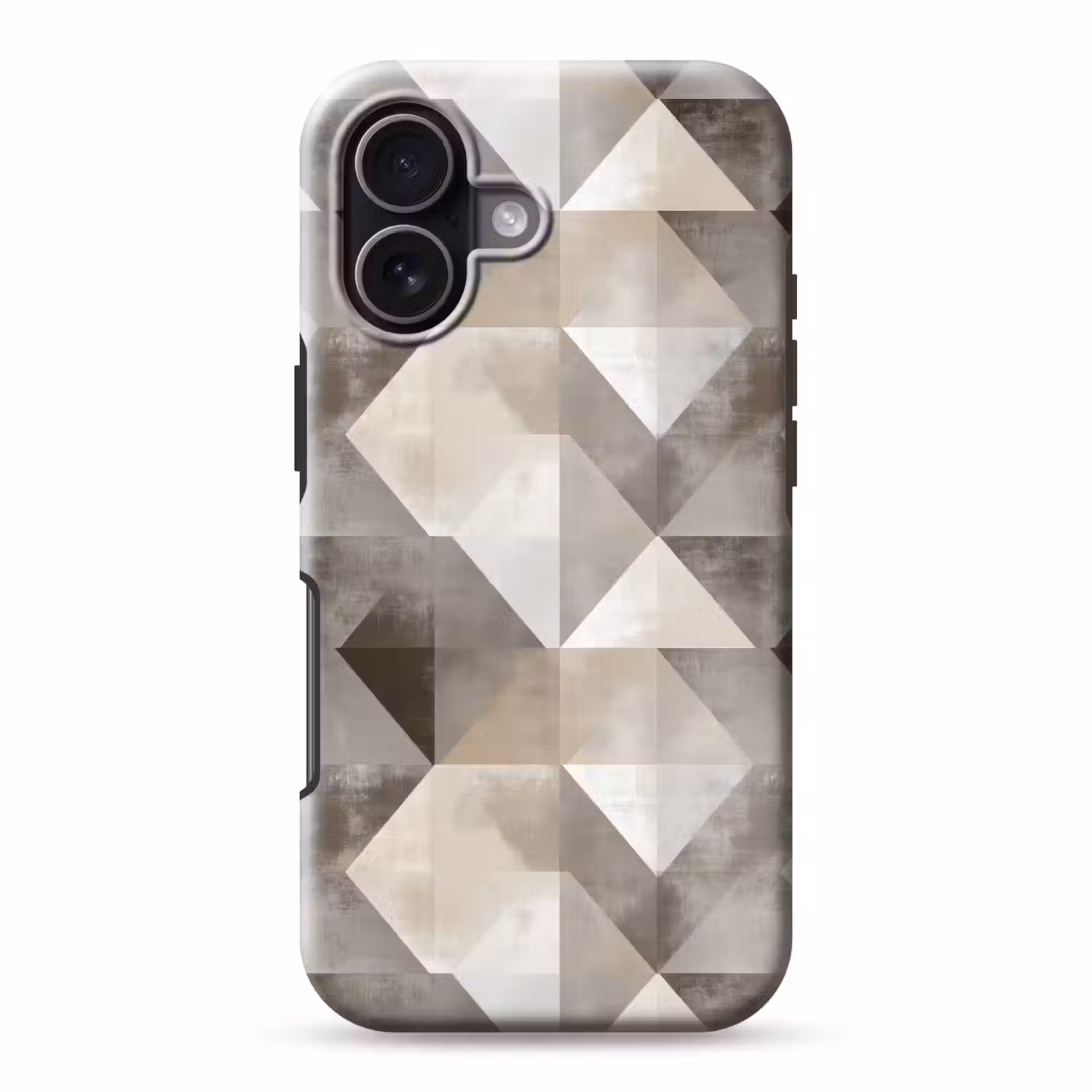 Geometrisch - Motief - Aardetinten Toughcase MagSafe Apple iPhone 17 klein 1017 -3d