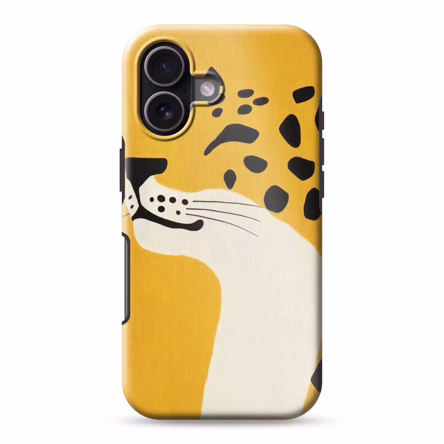 Cheetah - Illustratie - Geel Toughcase MagSafe Apple iPhone 17 klein -3d