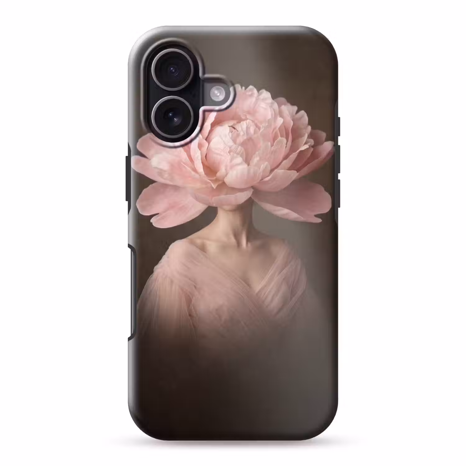 Gezicht - Roos - Roze Toughcase MagSafe Apple iPhone 17 klein -3d
