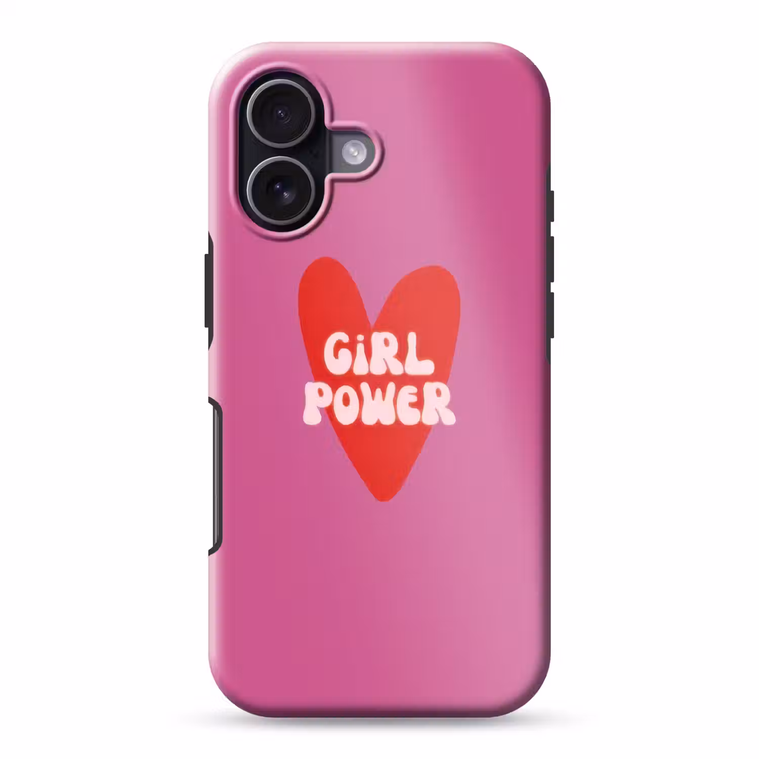Girl power - Hart - Roze - Rood Toughcase MagSafe Apple iPhone 17 klein -3d
