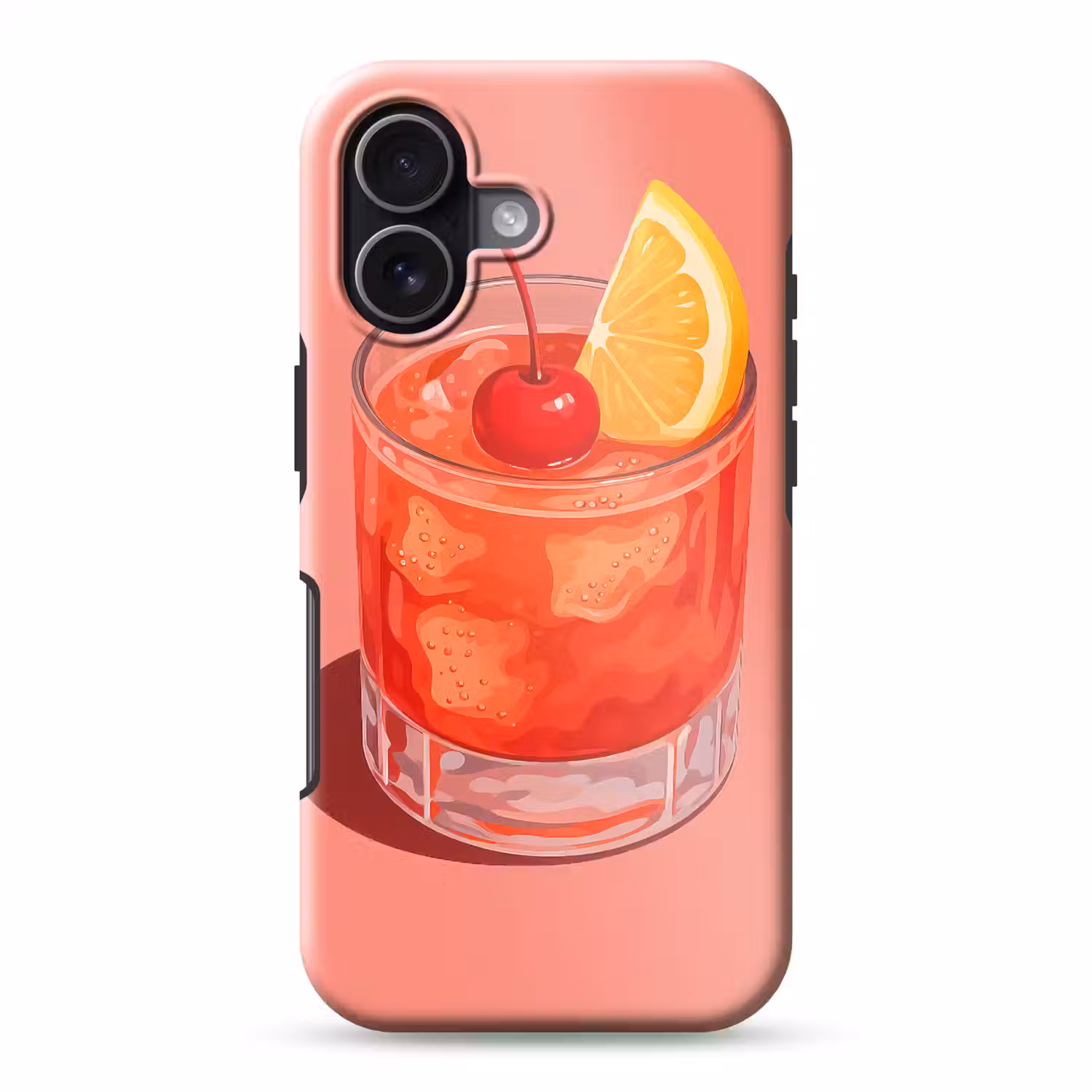 Glas - Ijsblokjes - Citroen - Kers Toughcase MagSafe Apple iPhone 17 klein -3d