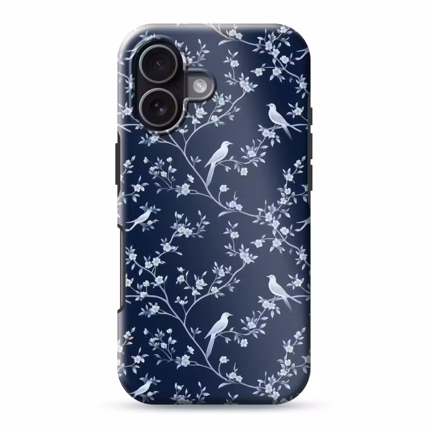 Grafisch - Bloesemtak - Blauw Toughcase MagSafe Apple iPhone 17 klein 1017 -3d