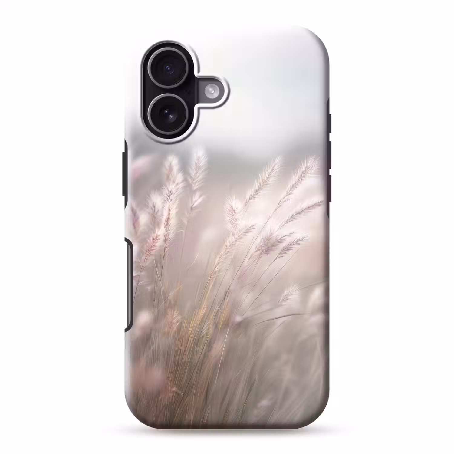 Graspluimen - Wind - Beige - Mistig Toughcase MagSafe Apple iPhone 17 klein -3d