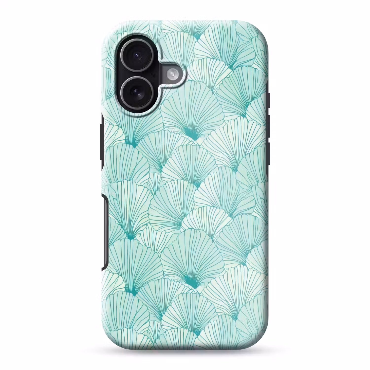Groen - Wit - Ginko - Getekend - Textuur Toughcase MagSafe Apple iPhone 17 klein 1017 -3d
