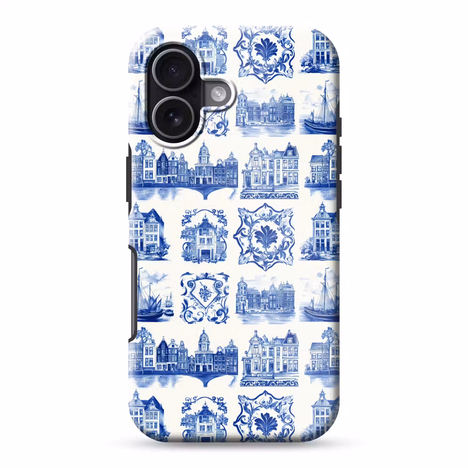 Huizen - Schepen - Blauw Toughcase MagSafe Apple iPhone 17 klein 1017 -3d