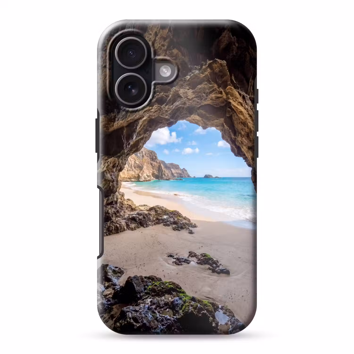 Grot - Strand - Zee - Blauw Toughcase MagSafe Apple iPhone 17 klein -3d