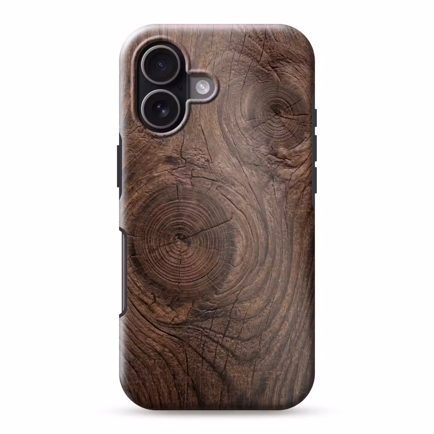 Houtnerf - Textuur - Patroon - Bruin - Rustiek Toughcase MagSafe Apple iPhone 17 klein -3d