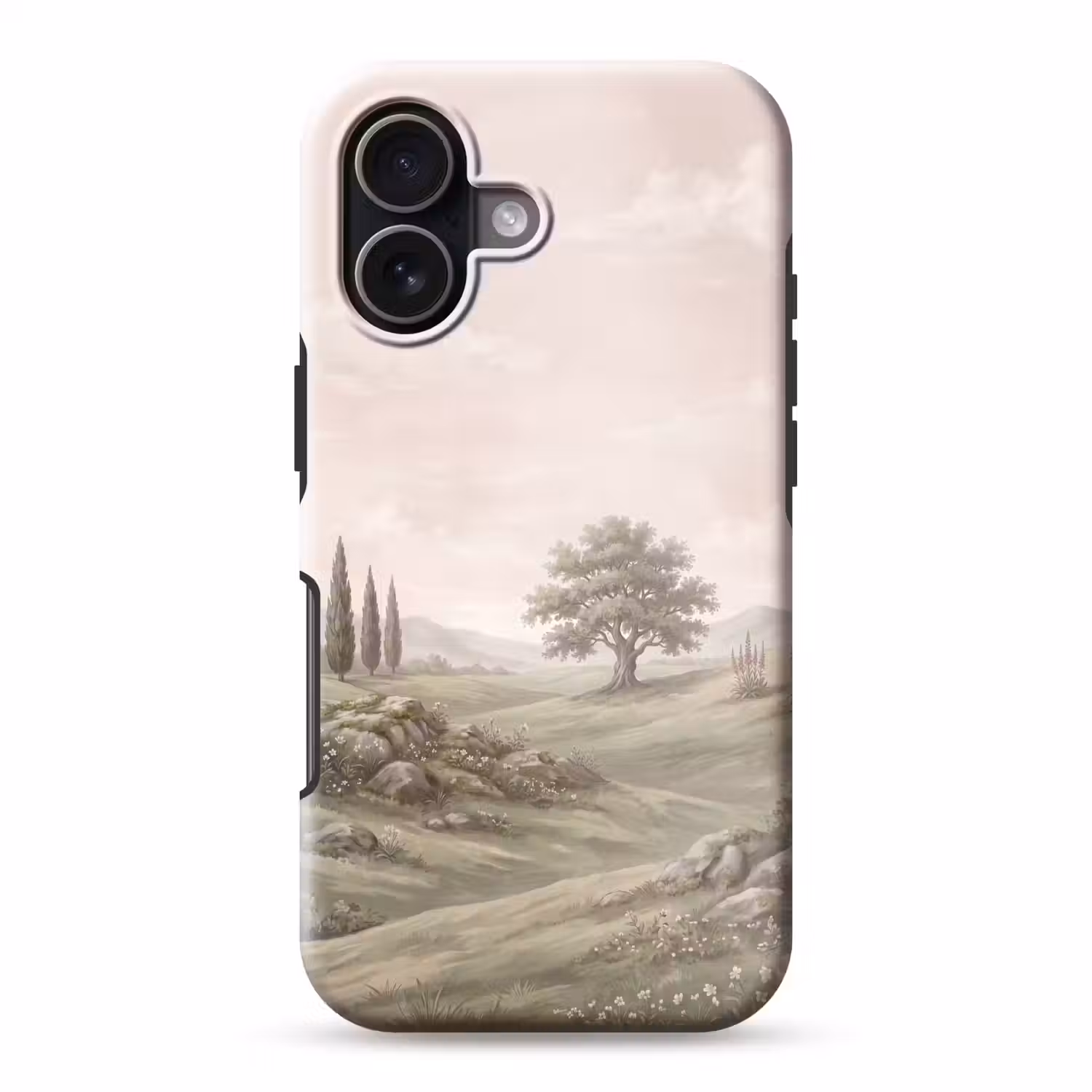Heuvellandschap - Bomen - Natuur - Groen Toughcase MagSafe Apple iPhone 17 klein -3d