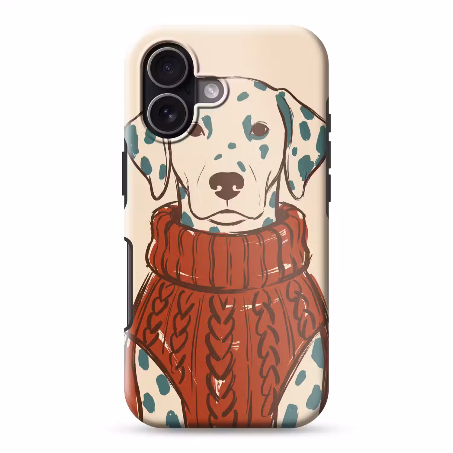 Hond - Trui - Winter - Dieren - Rood Toughcase MagSafe Apple iPhone 17 klein -3d