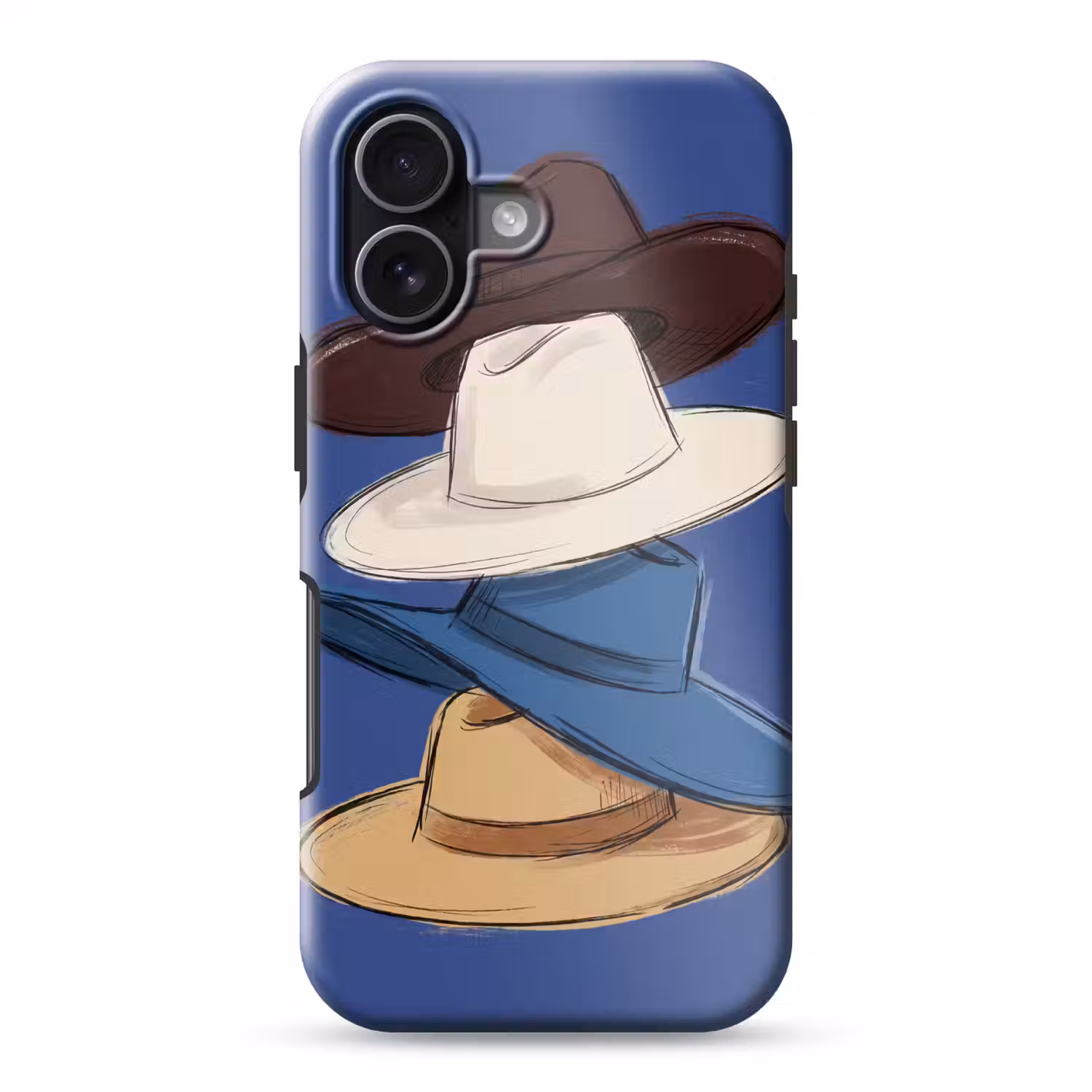 Hoeden - Gestapeld - Mode - Kleurrijk - Illustratie Toughcase MagSafe Apple iPhone 17 klein -3d