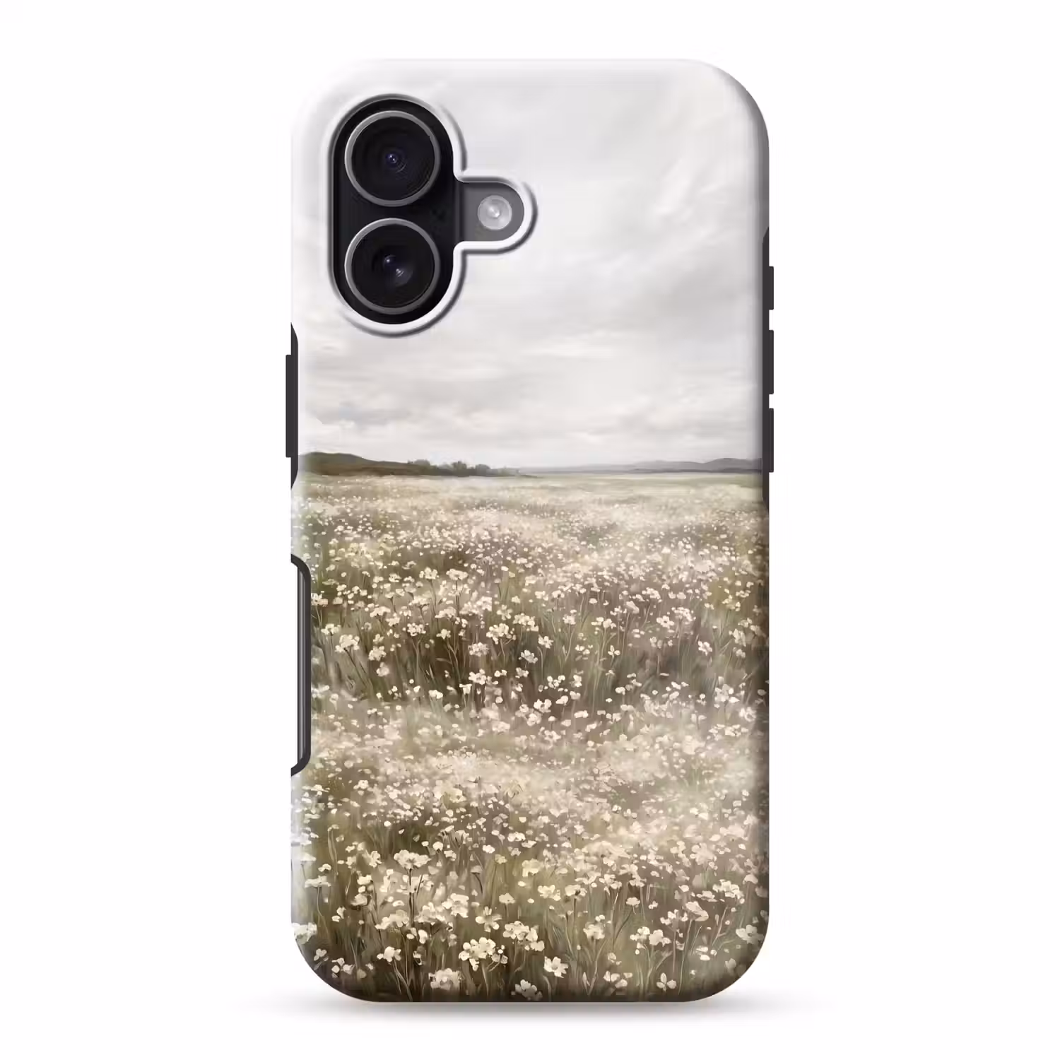 Illustratie - Landschap - Wit Toughcase MagSafe Apple iPhone 17 klein -3d