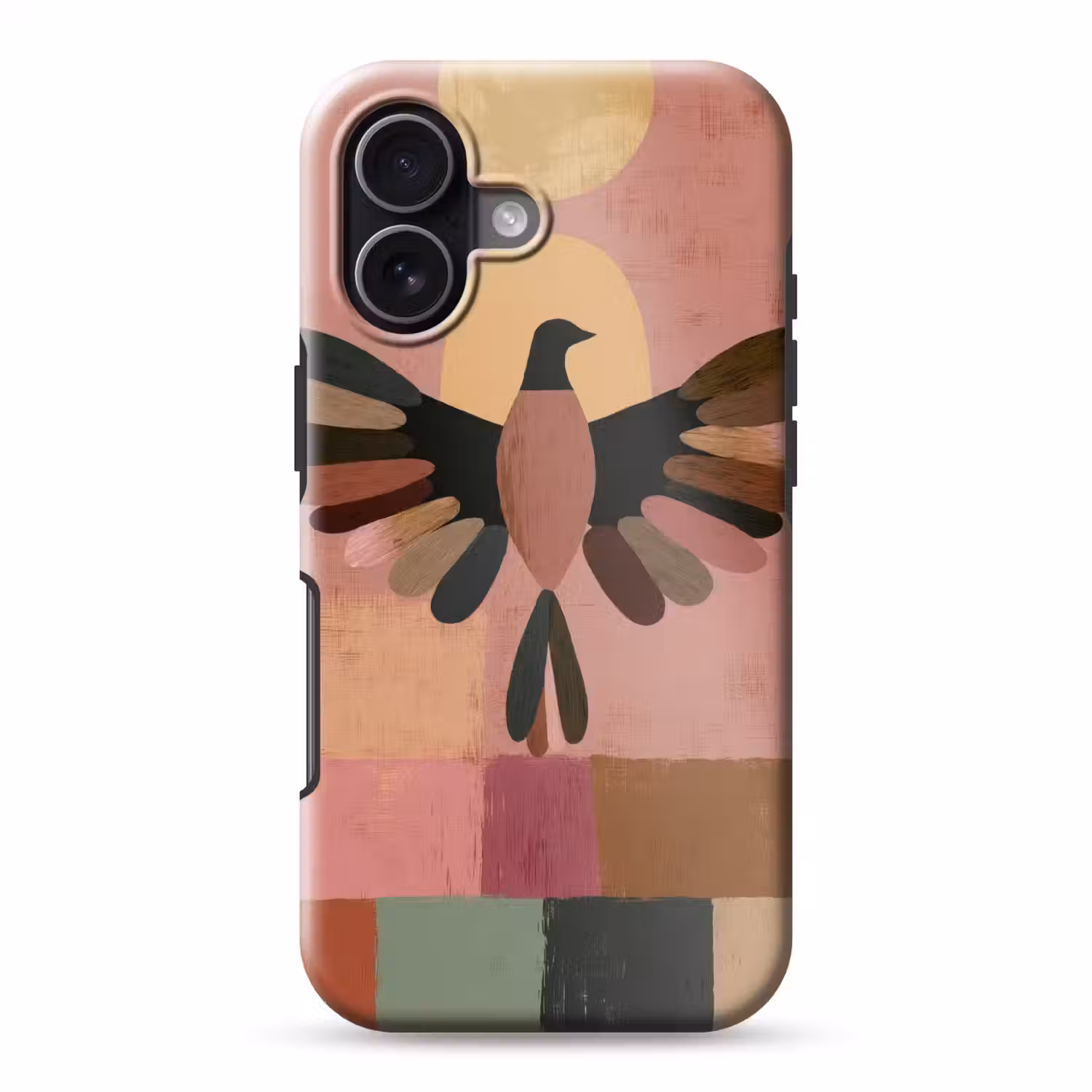 Illustratie - Vogel - Vlakken - Kleurrijk Toughcase MagSafe Apple iPhone 17 klein -3d
