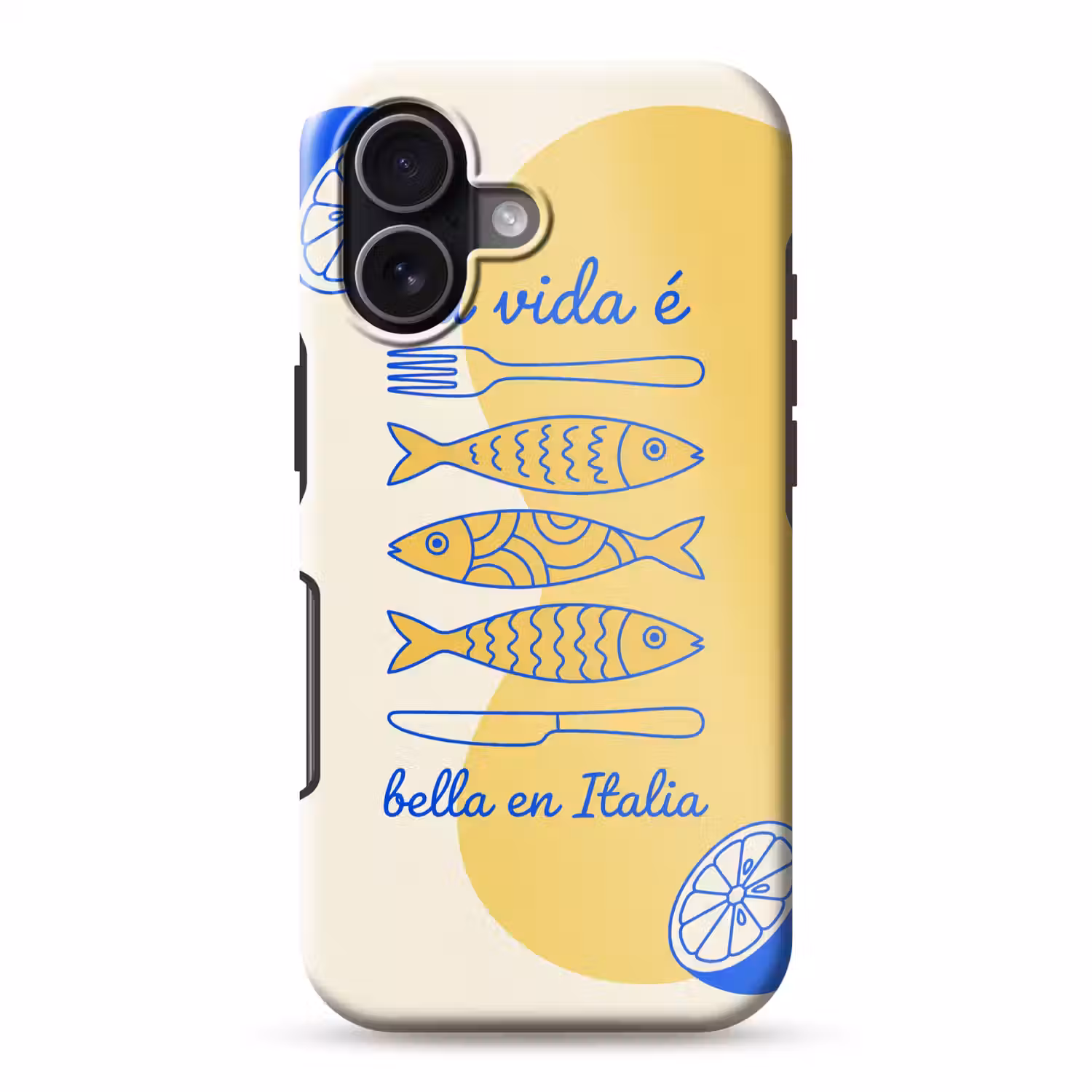Italië - Eten - Citroen - Vis - Grafisch Toughcase MagSafe Apple iPhone 17 klein -3d