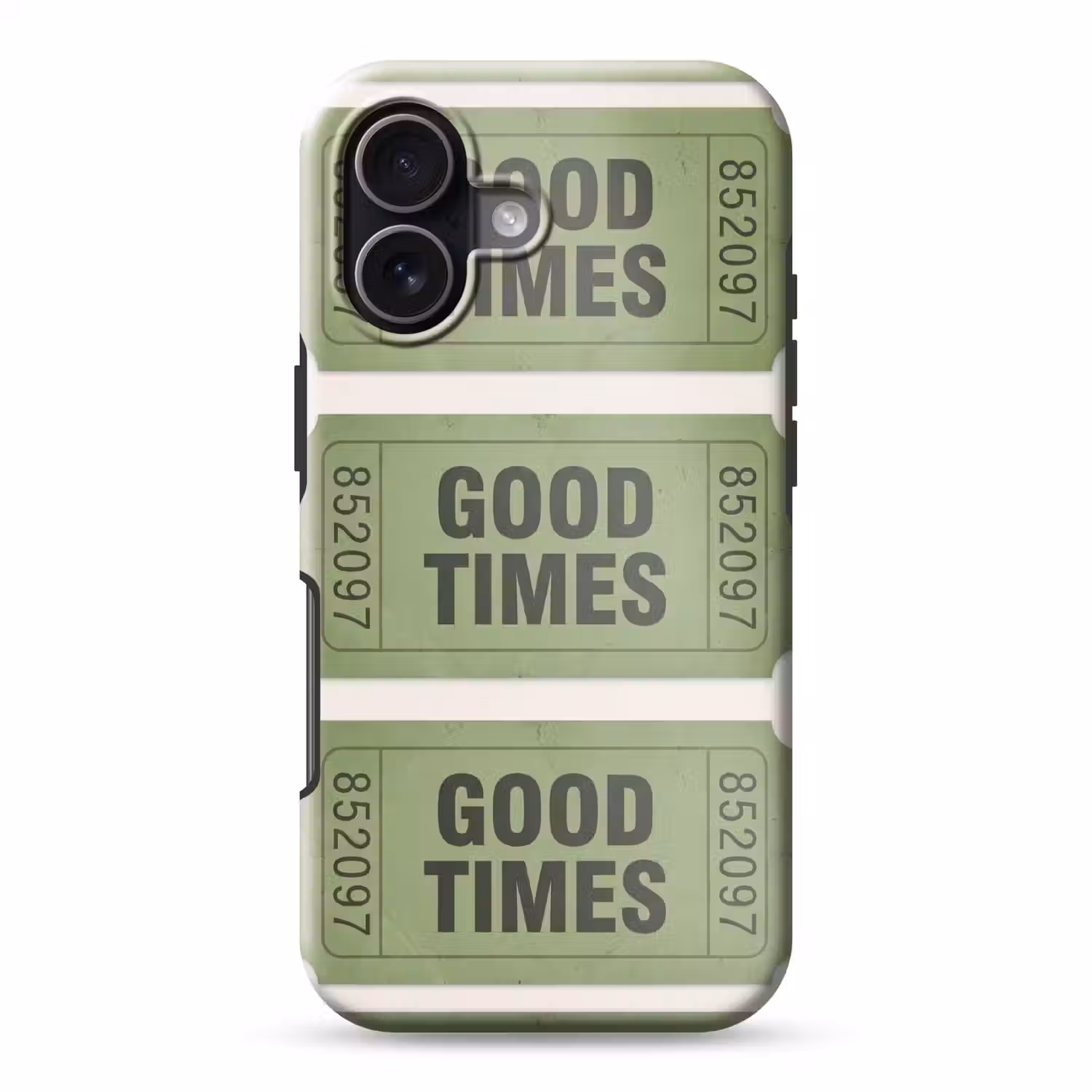 Kaartje - Vintage - Groen - Evenement - Collectie Toughcase MagSafe Apple iPhone 17 klein -3d