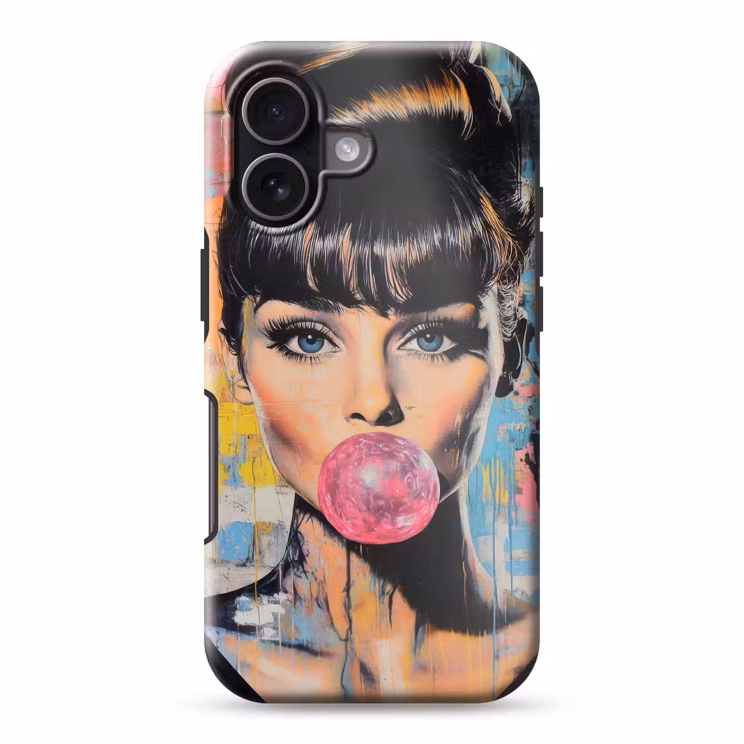 Kauwgom - Vrouw - Penseelstreken - Modern Toughcase MagSafe Apple iPhone 17 klein -3d