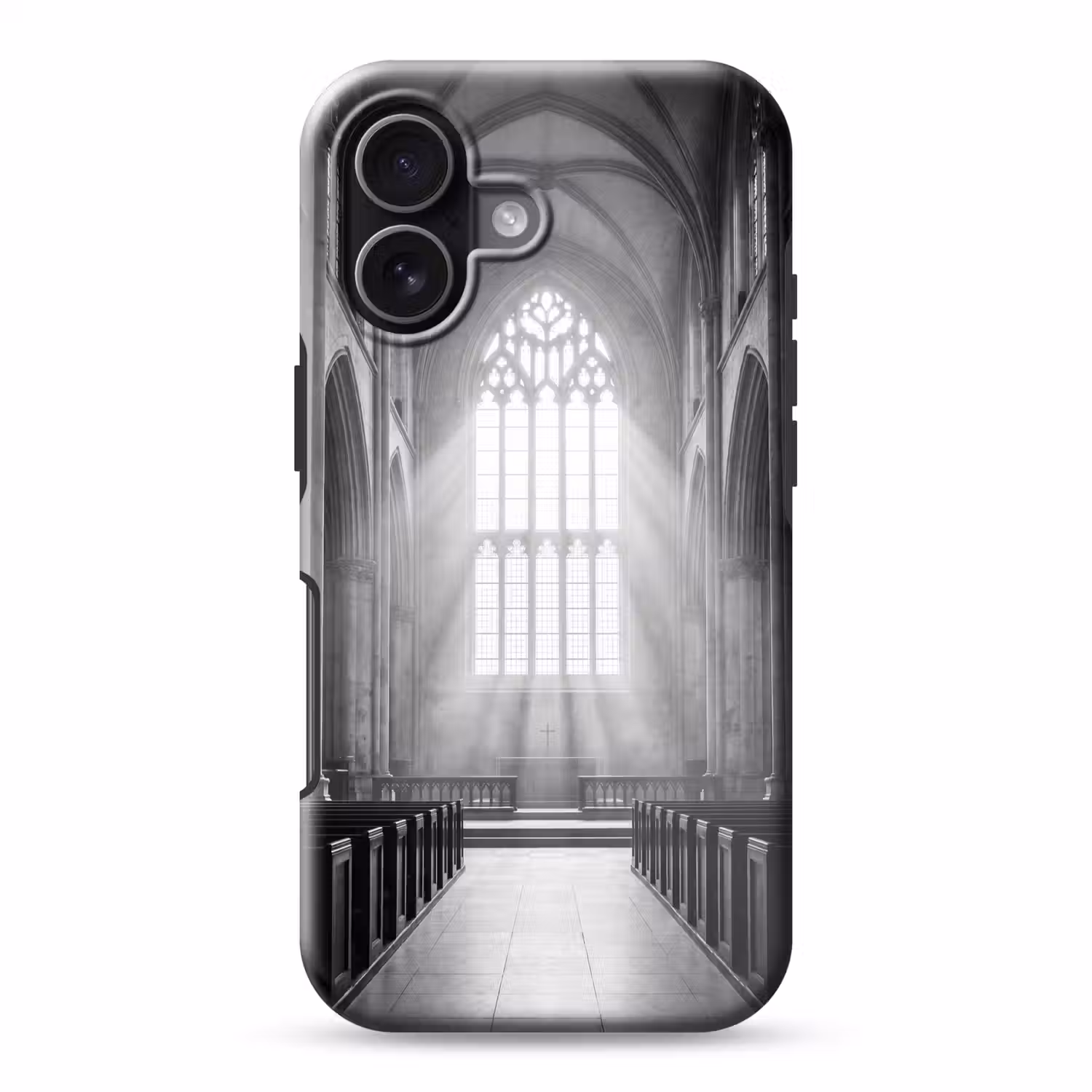 Kerk - Interieur - Lichtstralen - Architectuur - Klassiek Toughcase MagSafe Apple iPhone 17 klein -3d