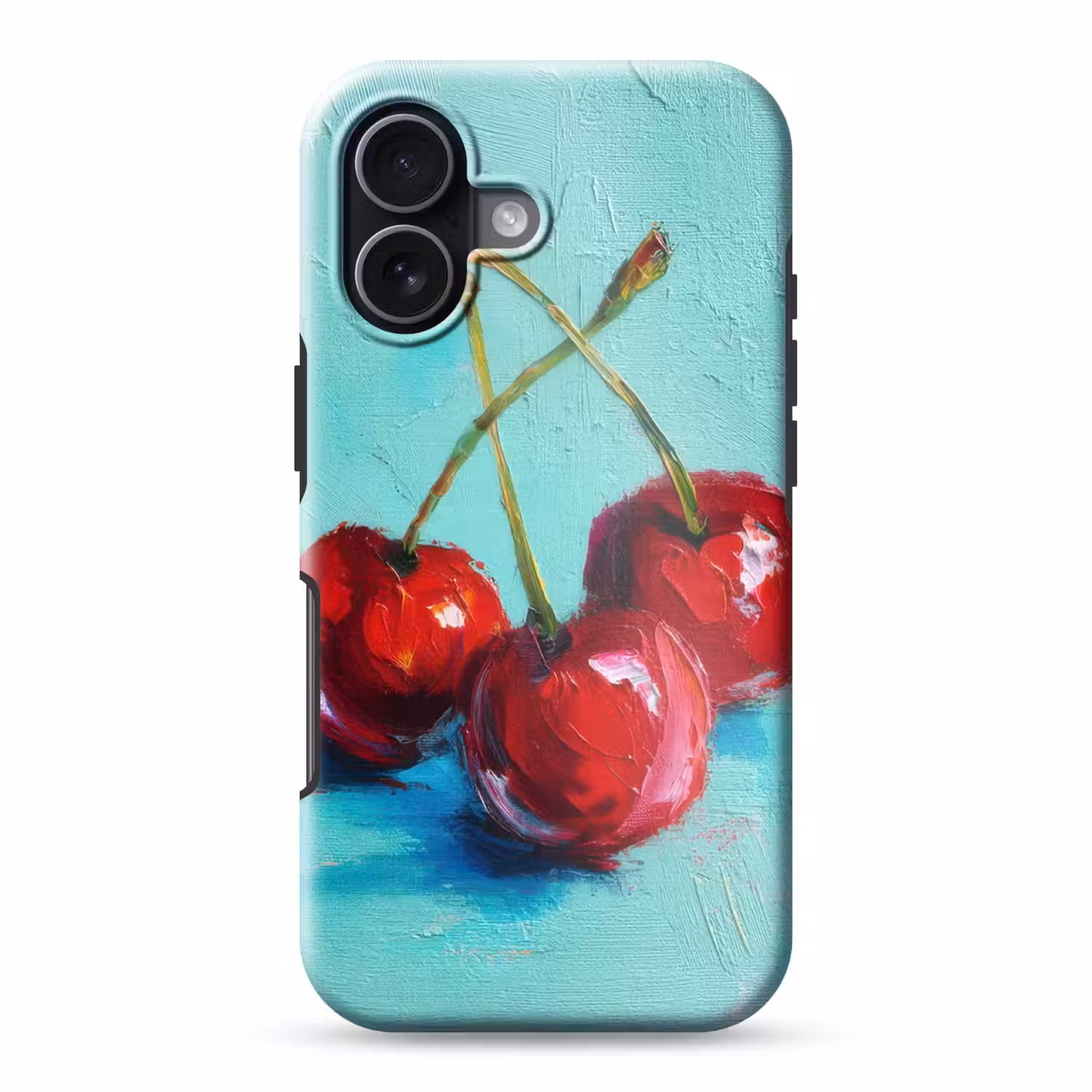 Kersen - Rood - Drie - Geverfd Toughcase MagSafe Apple iPhone 17 klein -3d