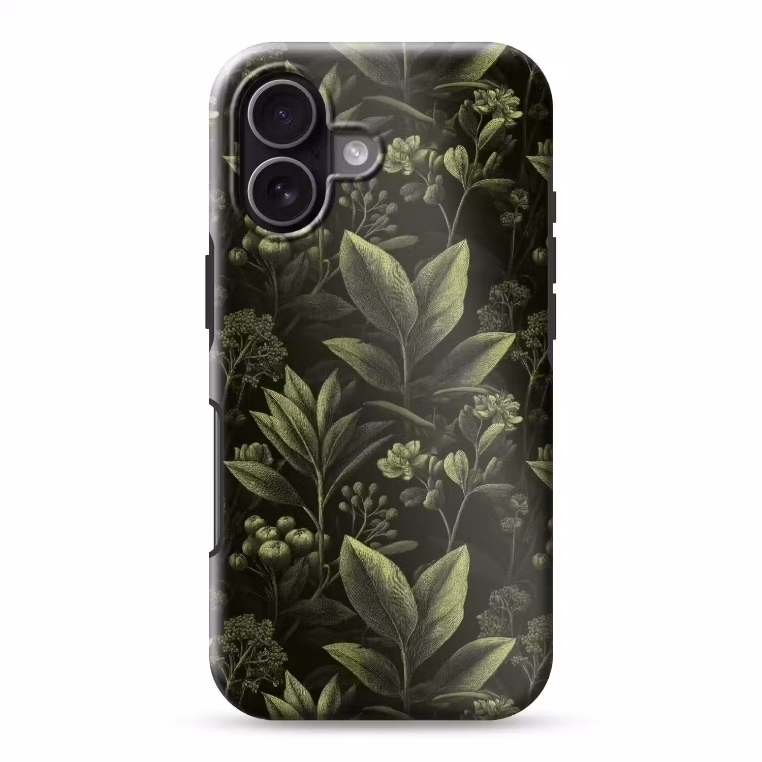 Klassiek - Donker - Botanisch - Planten Toughcase MagSafe Apple iPhone 17 klein 1017 -3d