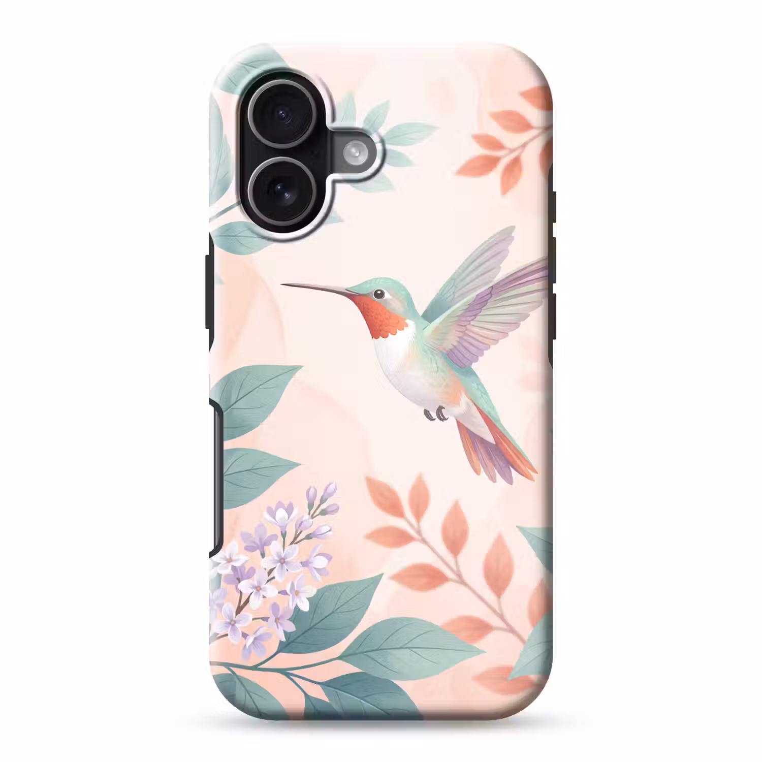Kolibrie - Vliegen - Natuur - Illustratie - Kleurrijk Toughcase MagSafe Apple iPhone 17 klein -3d