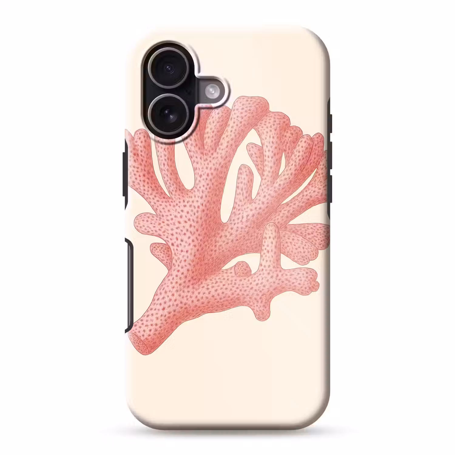 Koraal - Stipjes - Roze Toughcase MagSafe Apple iPhone 17 klein -3d