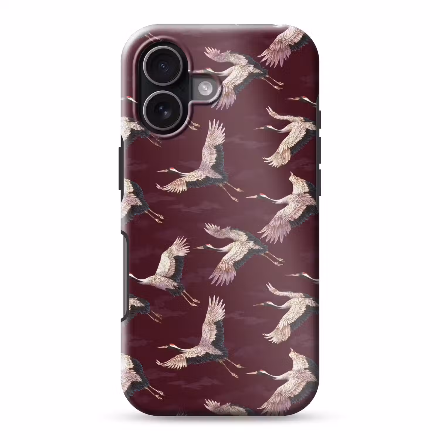 Kraanvogels - Klassiek - Bordeaux Toughcase MagSafe Apple iPhone 17 klein 1017 -3d