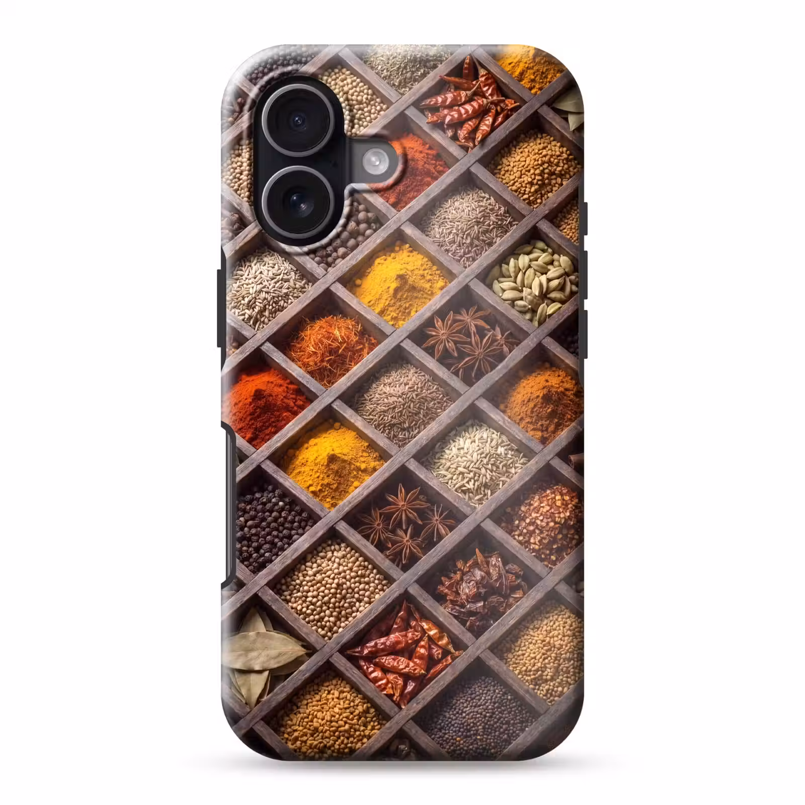 Handyhülle Toughcase - Kräuter – Holz – Essen - Kruiden - Houten - Eten Toughcase MagSafe Apple iPhone 17 klein