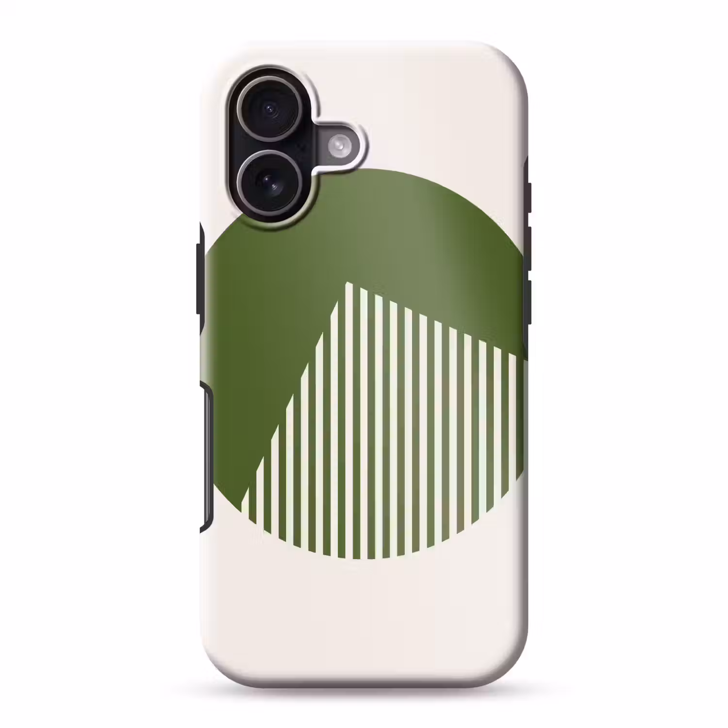 Cirkel - Strepen - Geometrisch - Abstract - Groen Toughcase MagSafe Apple iPhone 17 klein -3d