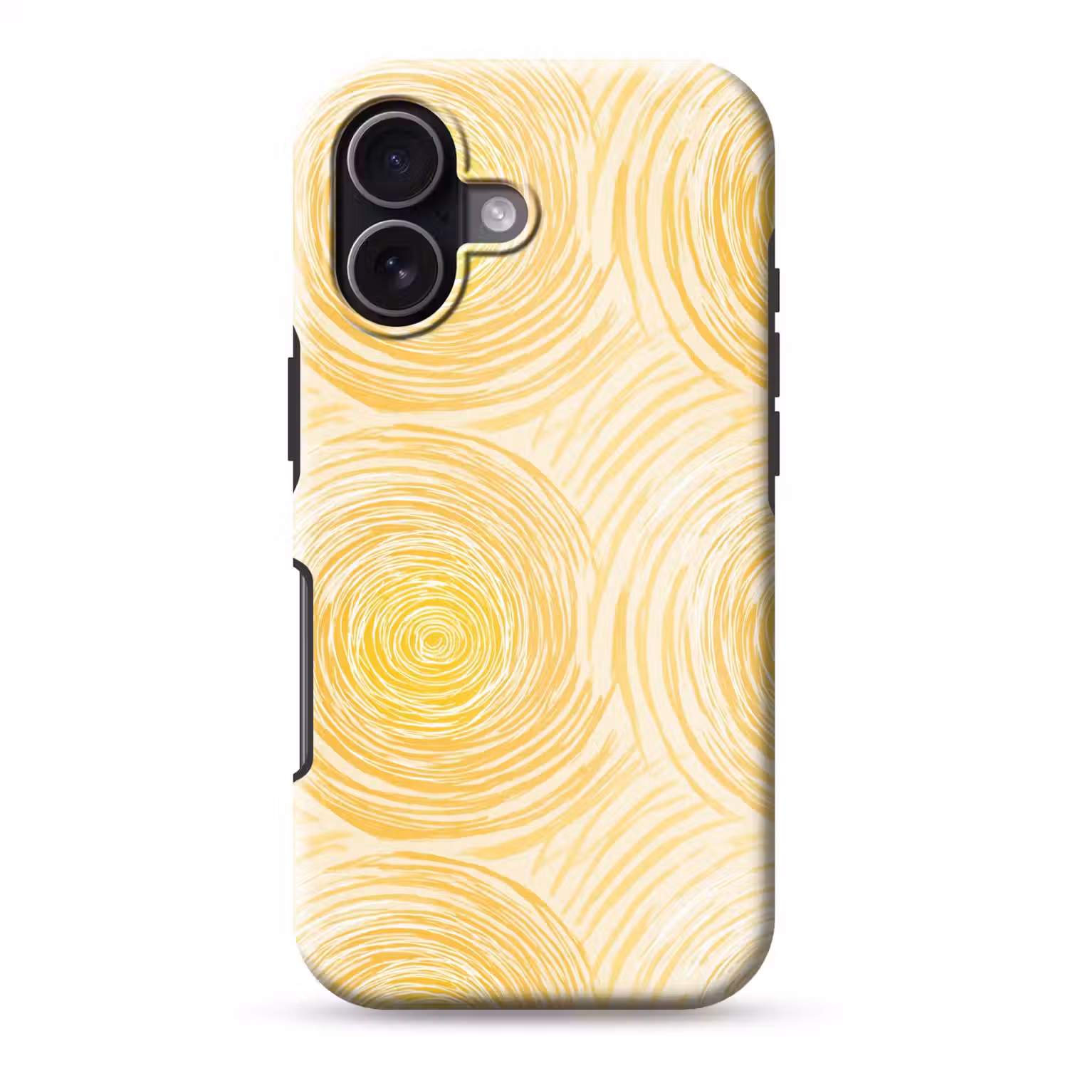 Cirkels - Abstract - Artistiek - Geel Toughcase MagSafe Apple iPhone 17 klein 1017 -3d