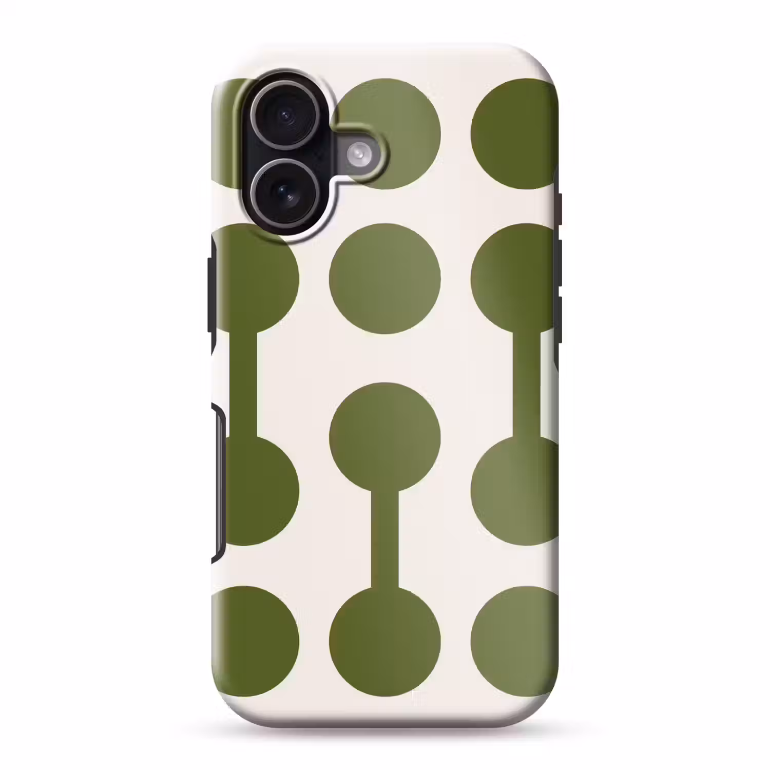 Cirkels - Geometrisch - Abstract - Modern - Groen Toughcase MagSafe Apple iPhone 17 klein -3d