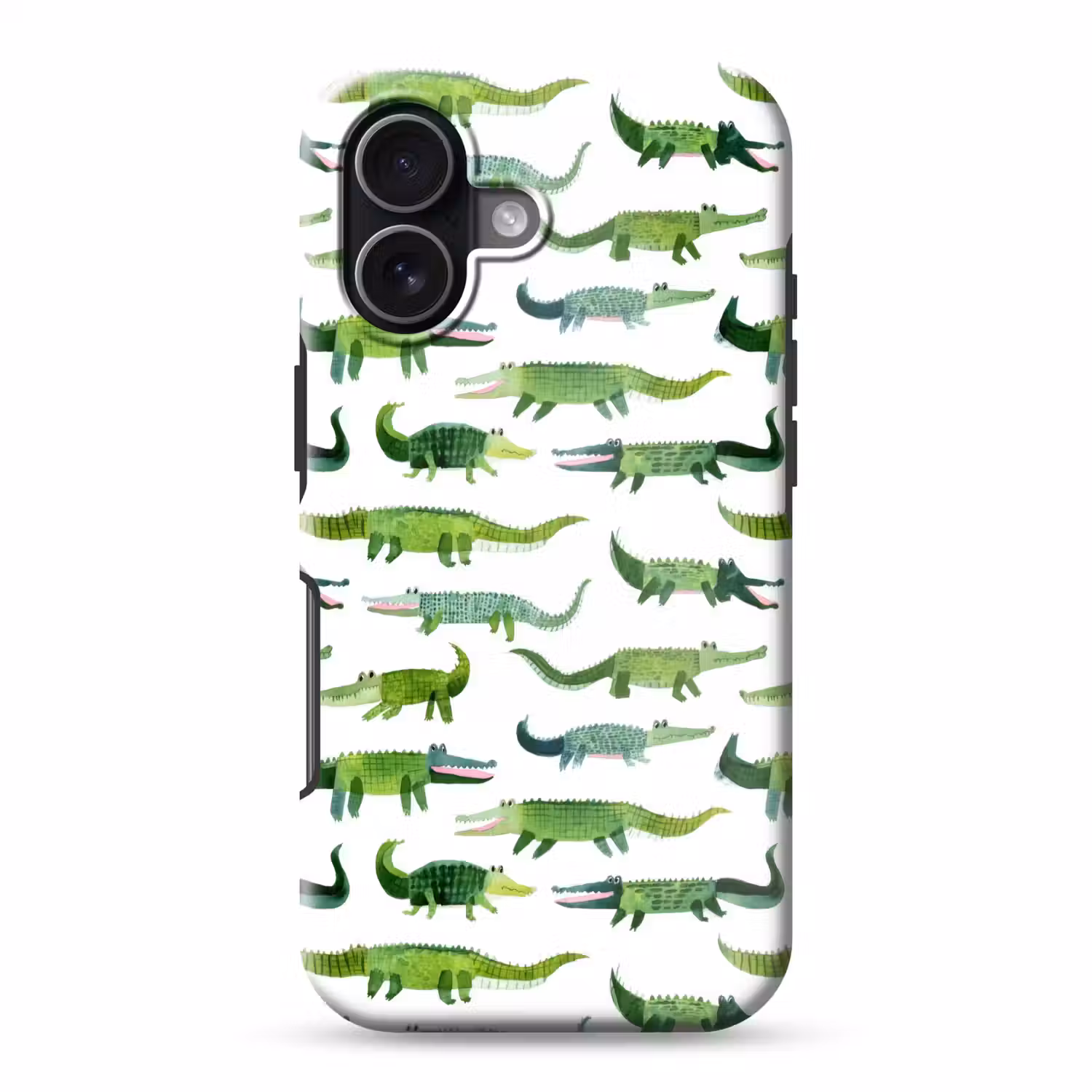 krokodillen - Speels - Groen Toughcase MagSafe Apple iPhone 17 klein 1017 -3d
