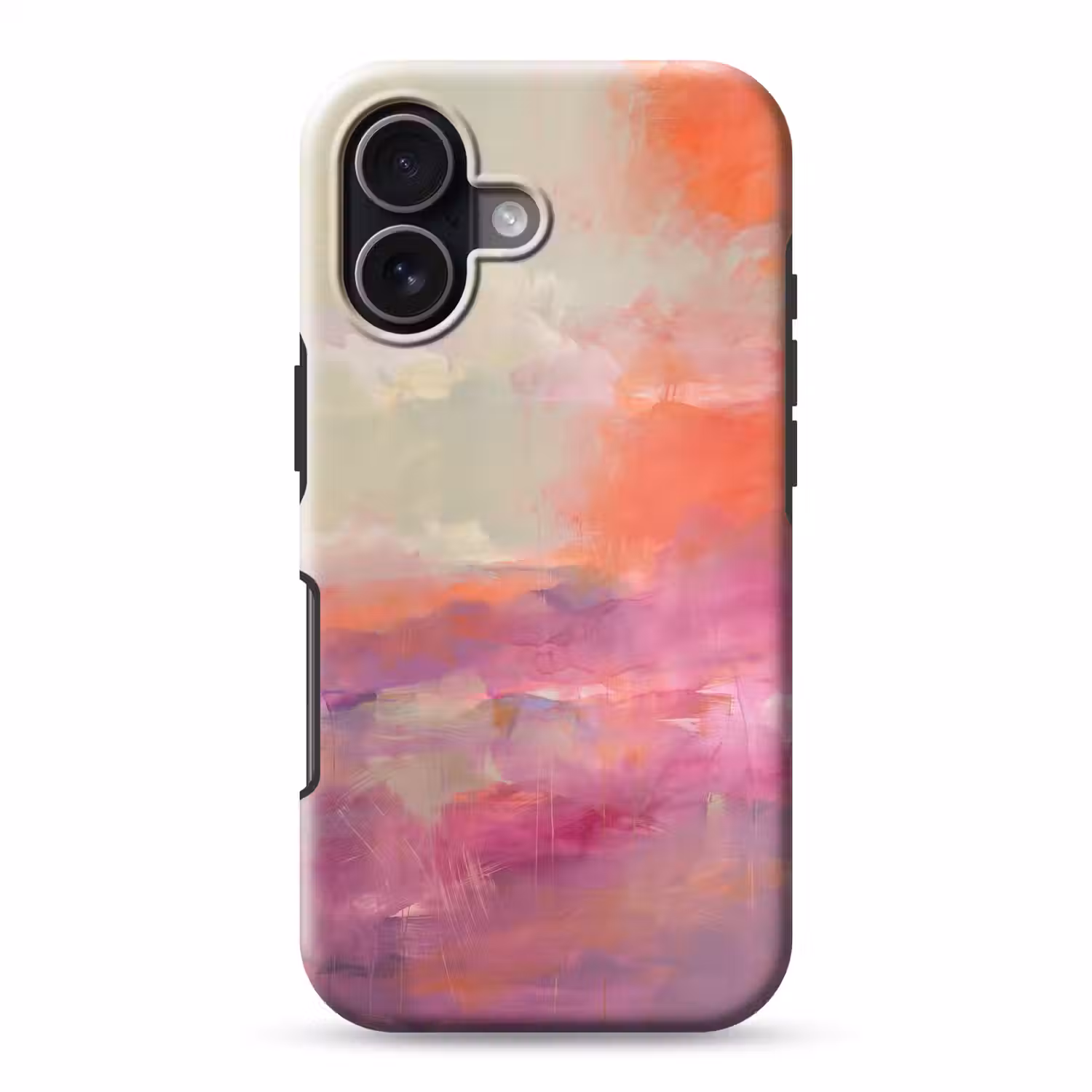 Kunst - Vloeiend - Overgangen - Oranje Toughcase MagSafe Apple iPhone 17 klein -3d
