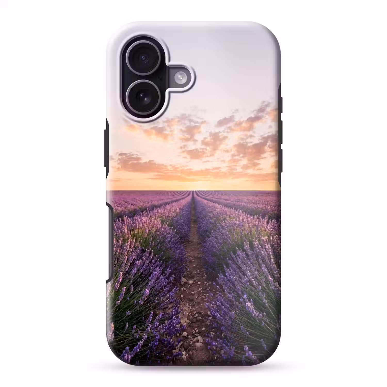 Landschap - Lavendelveld - Paars Toughcase MagSafe Apple iPhone 17 klein -3d
