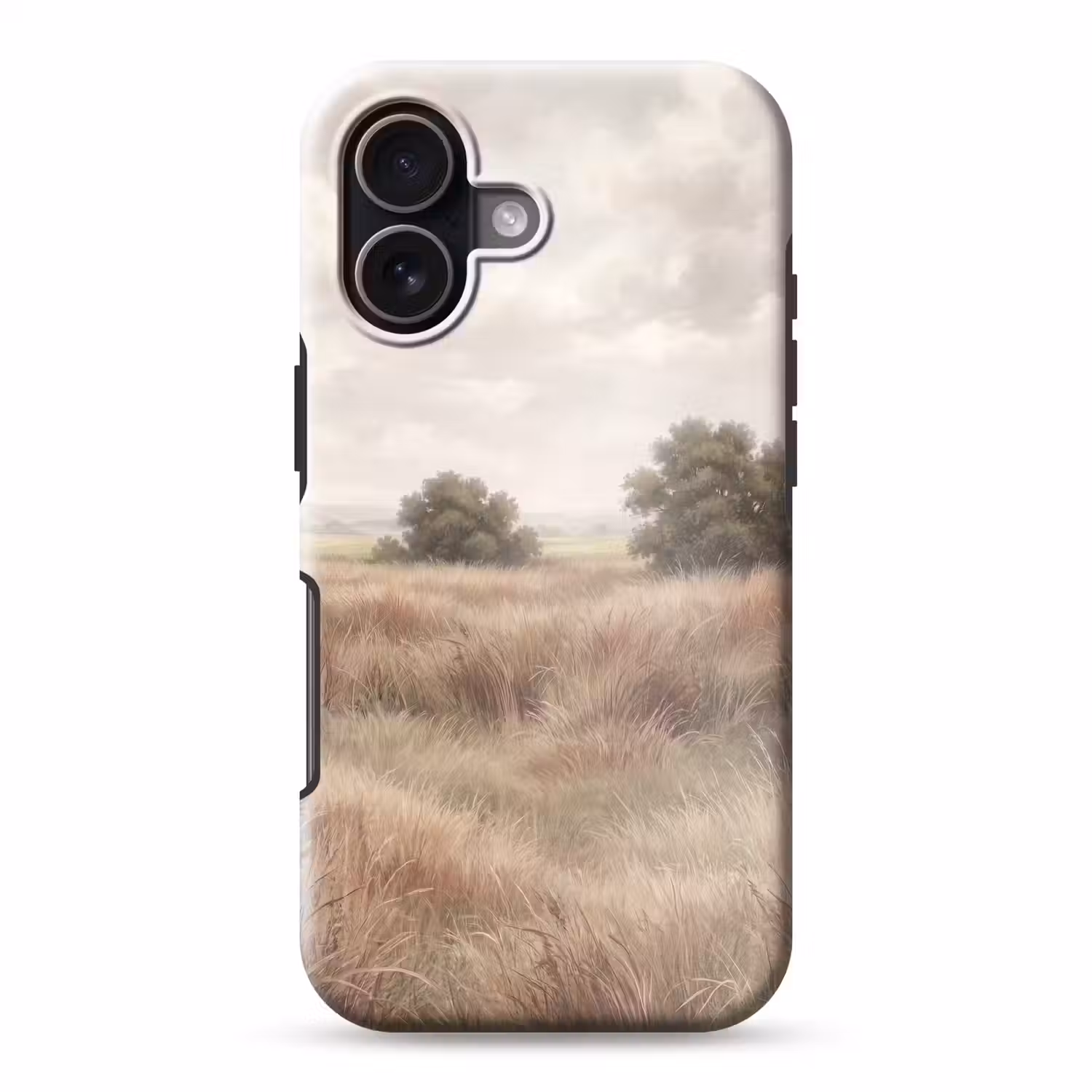 Landschap - Minimalistisch - Beige Toughcase MagSafe Apple iPhone 17 klein -3d