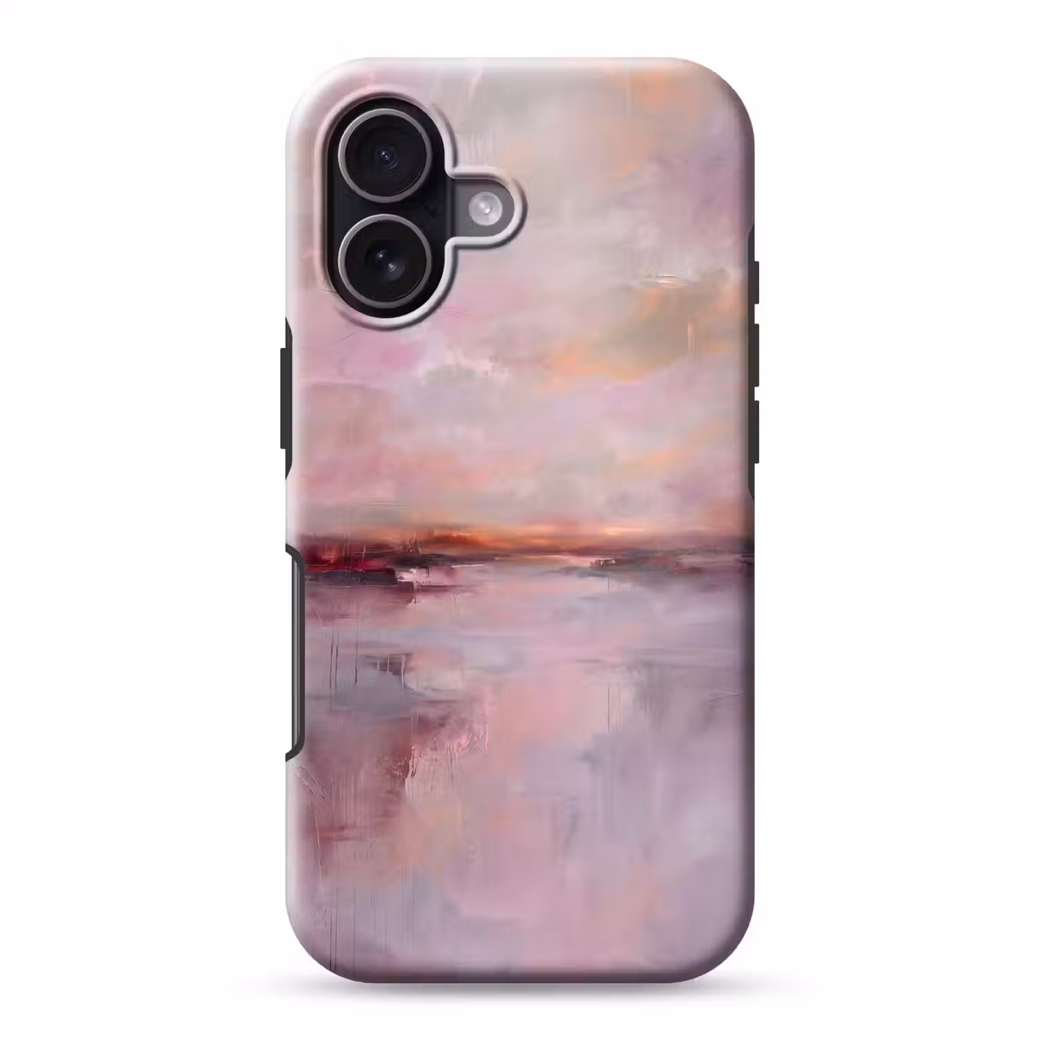Landschap - Zonsondergang - Abstract - Modern - Roze Toughcase MagSafe Apple iPhone 17 klein -3d