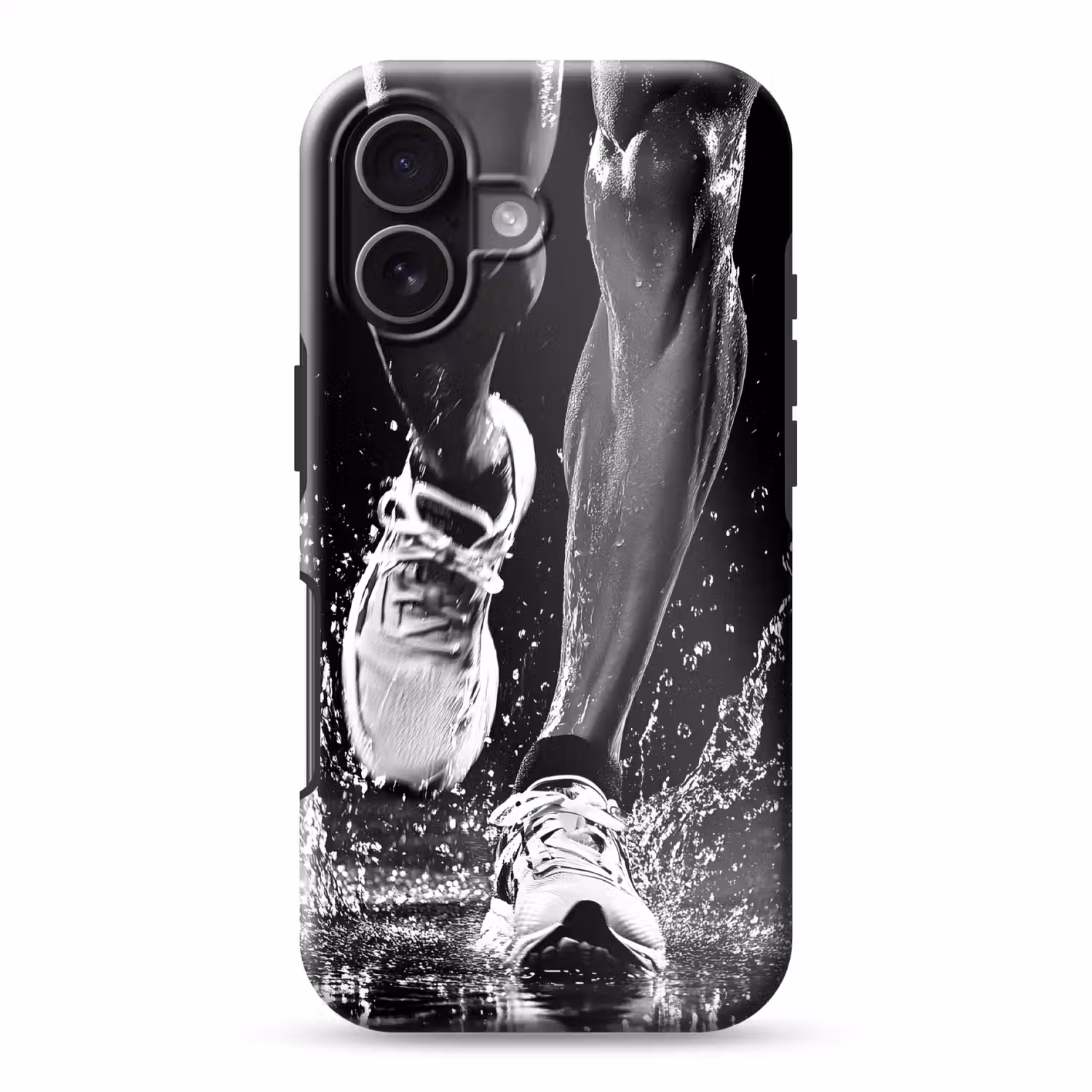 Hardloopschoenen - Rennen - Druppels - Zwart Toughcase MagSafe Apple iPhone 17 klein -3d