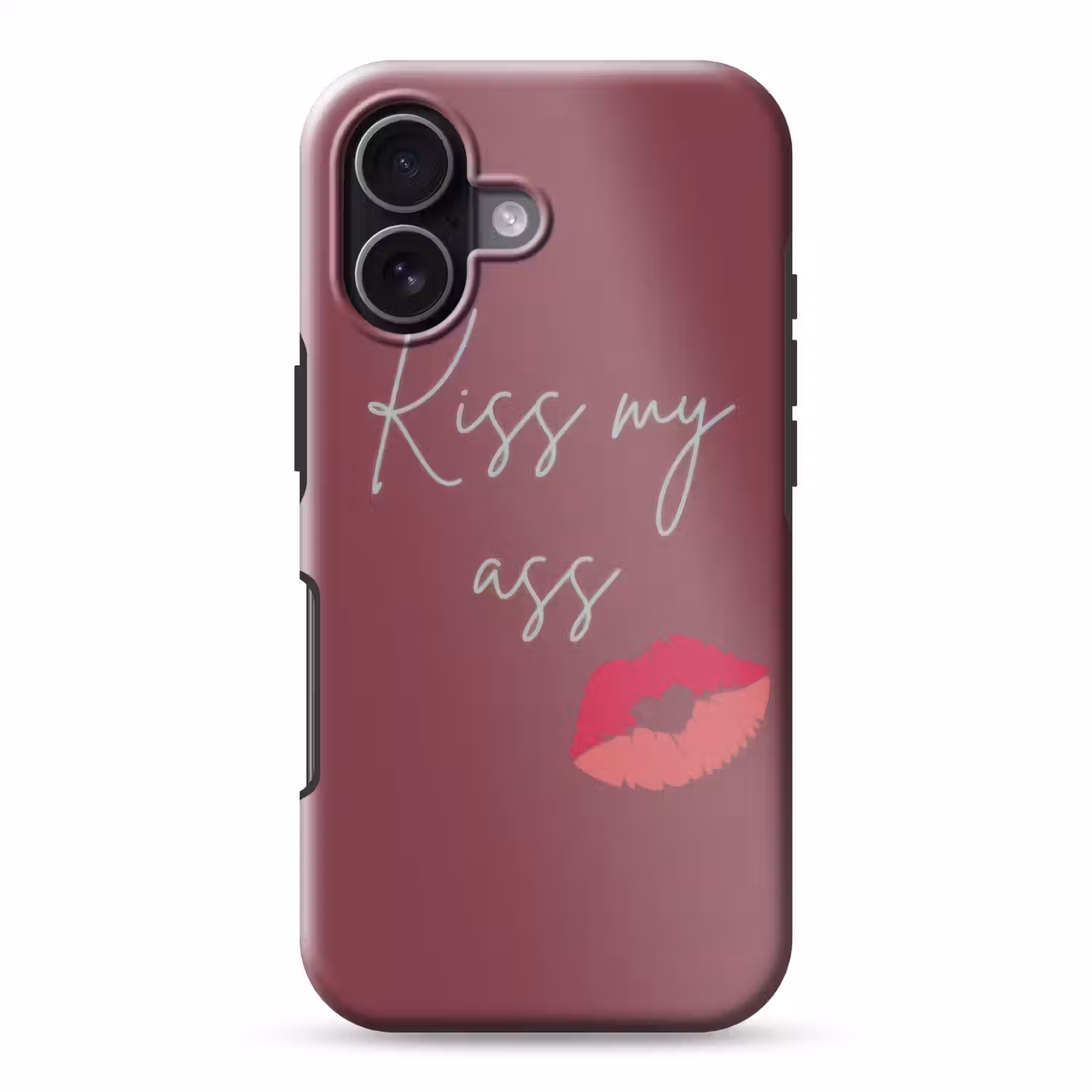 Kiss my ass - Lip - Bordeaux Toughcase MagSafe Apple iPhone 17 klein -3d
