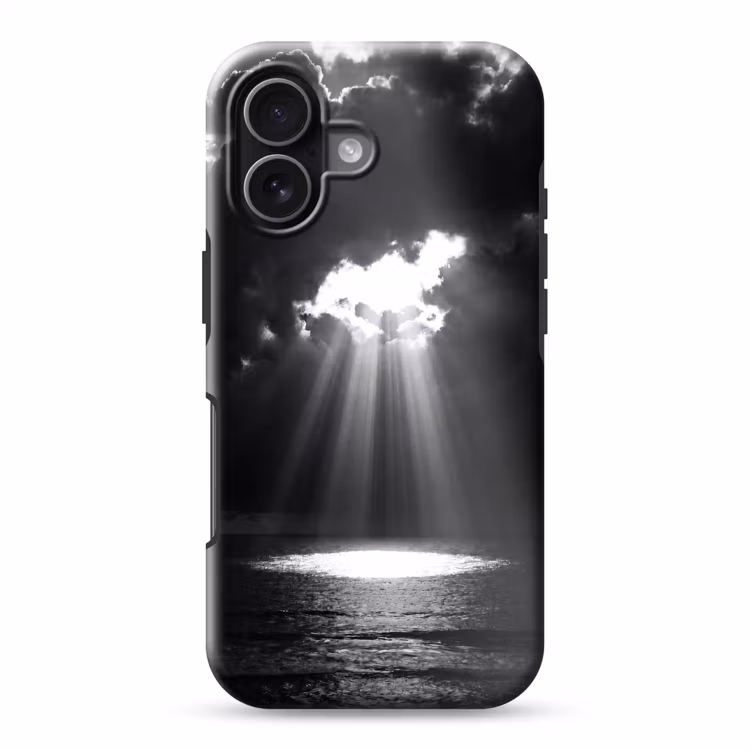 Licht - Wolken - Zee - Zwart-wit - Natuur Toughcase MagSafe Apple iPhone 17 klein -3d