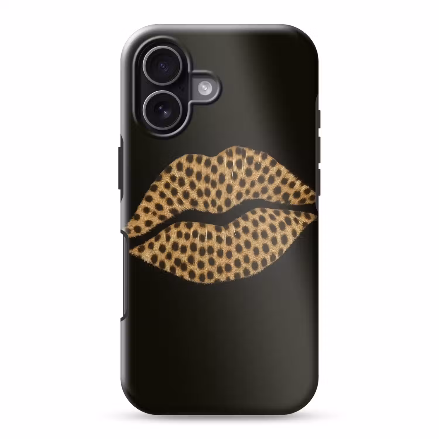 lip - Zwart - Panterprint Toughcase MagSafe Apple iPhone 17 klein -3d