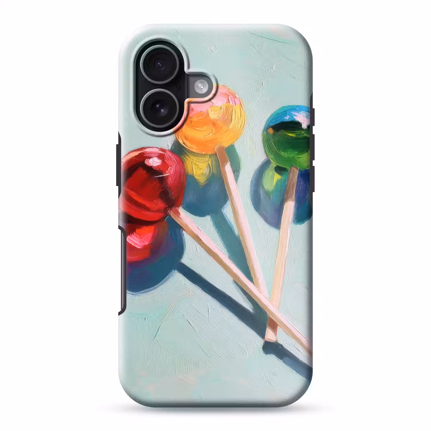 Lollys - Schaduw - Drie - Blauw Toughcase MagSafe Apple iPhone 17 klein -3d