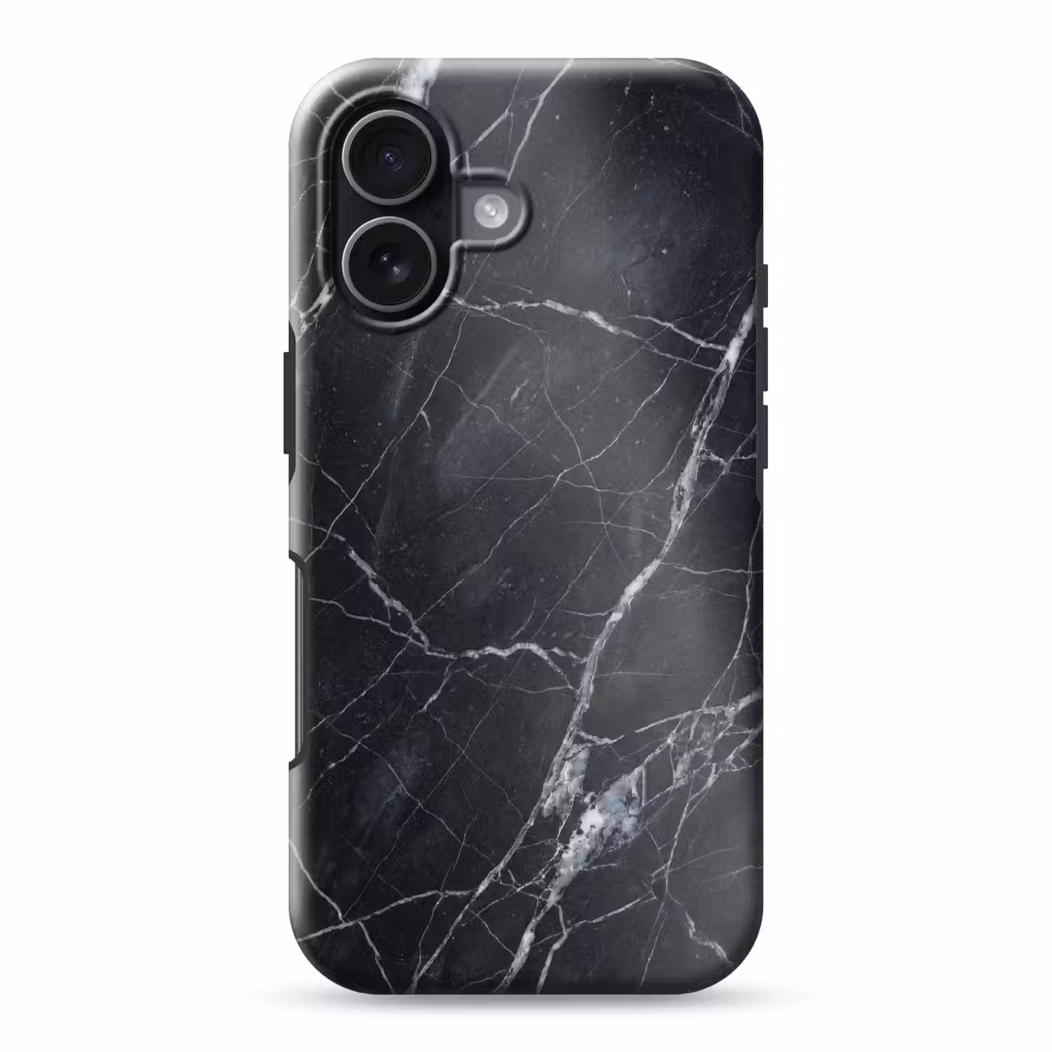 Marmer - Patroon - Modern - Zwart - Wit Toughcase MagSafe Apple iPhone 17 klein -3d