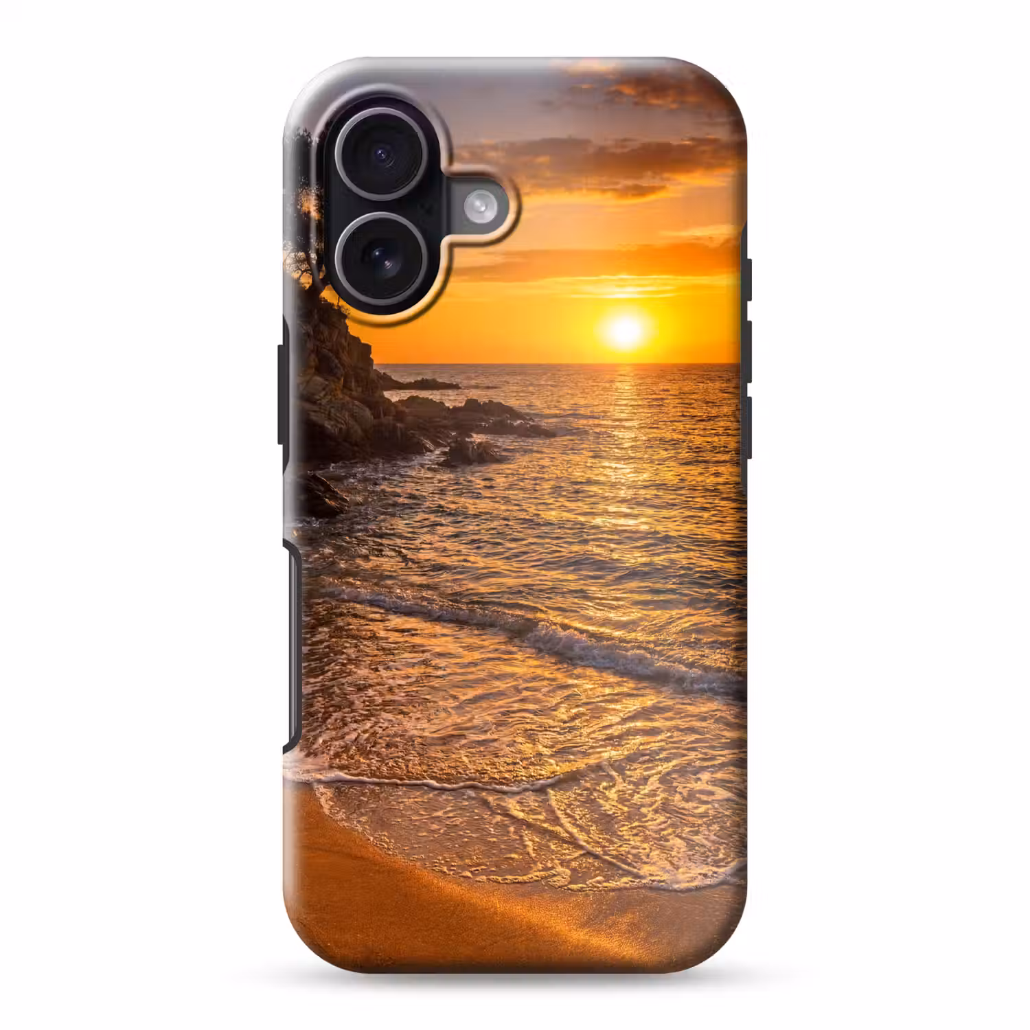 Zee - Kust - Zonsondergang - Natuur - Oranje Toughcase MagSafe Apple iPhone 17 klein -3d