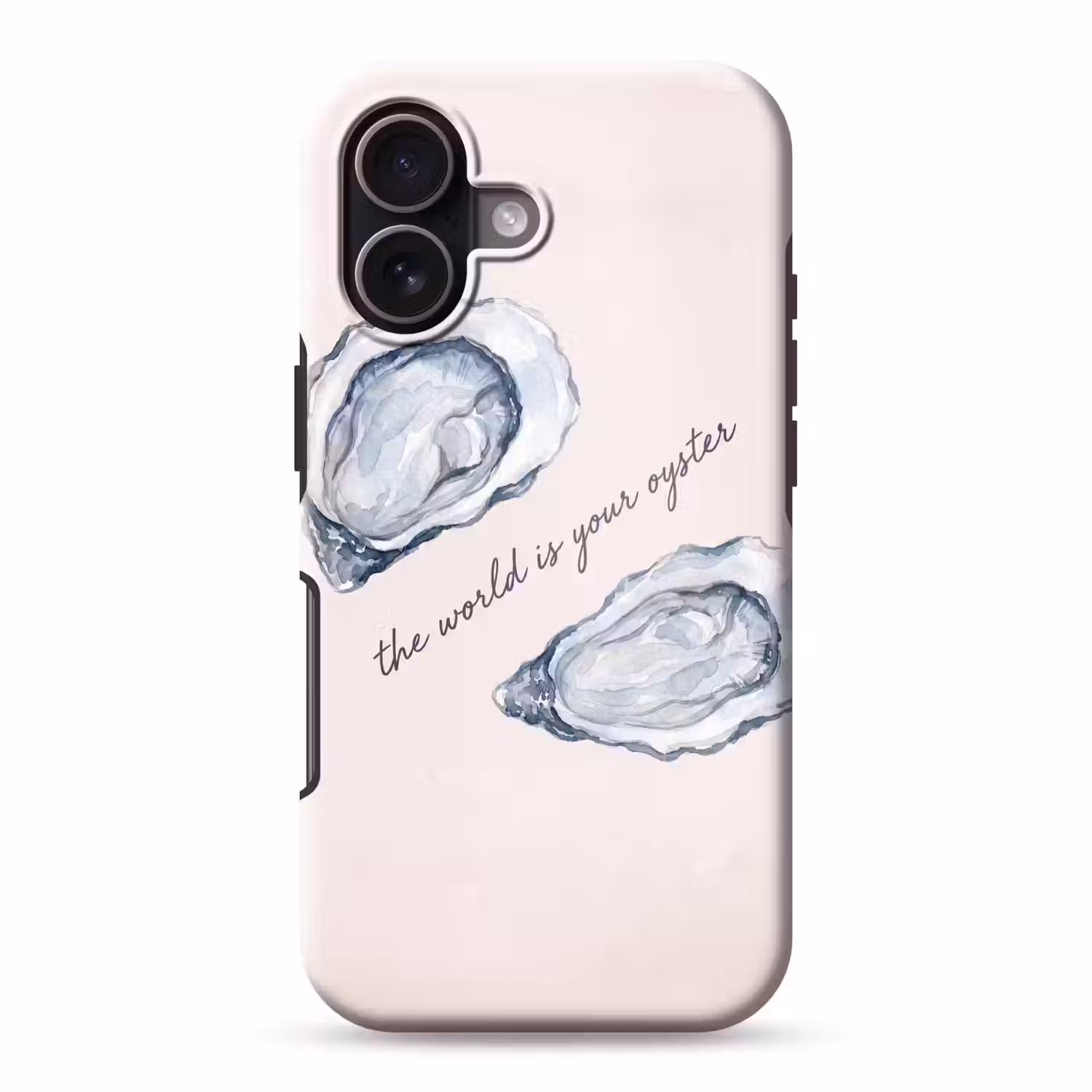 Zeeleven - Oester - Aquarel - Minimalistisch - Blauw Toughcase MagSafe Apple iPhone 17 klein -3d