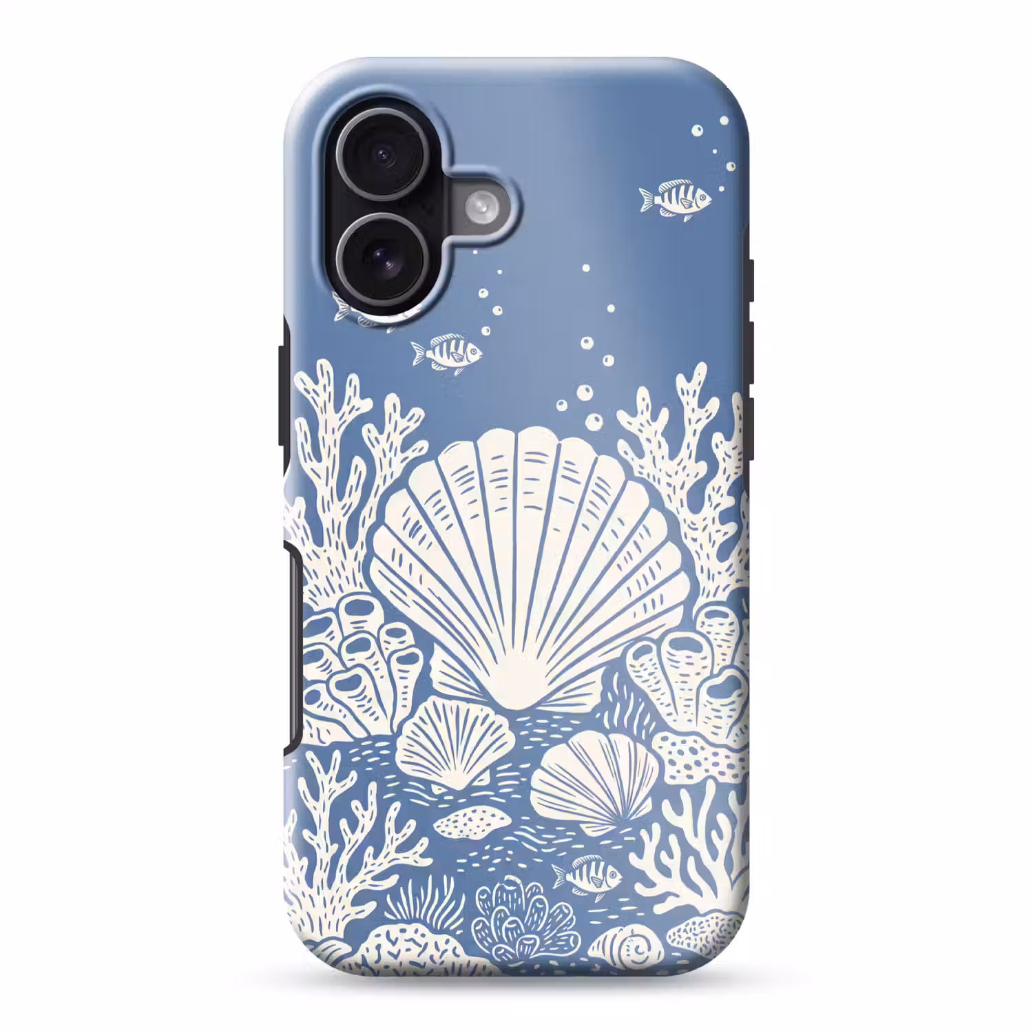 Zeeleven - Koraal - Schelp - Vis - Illustratie - Onderwater Toughcase MagSafe Apple iPhone 17 klein -3d