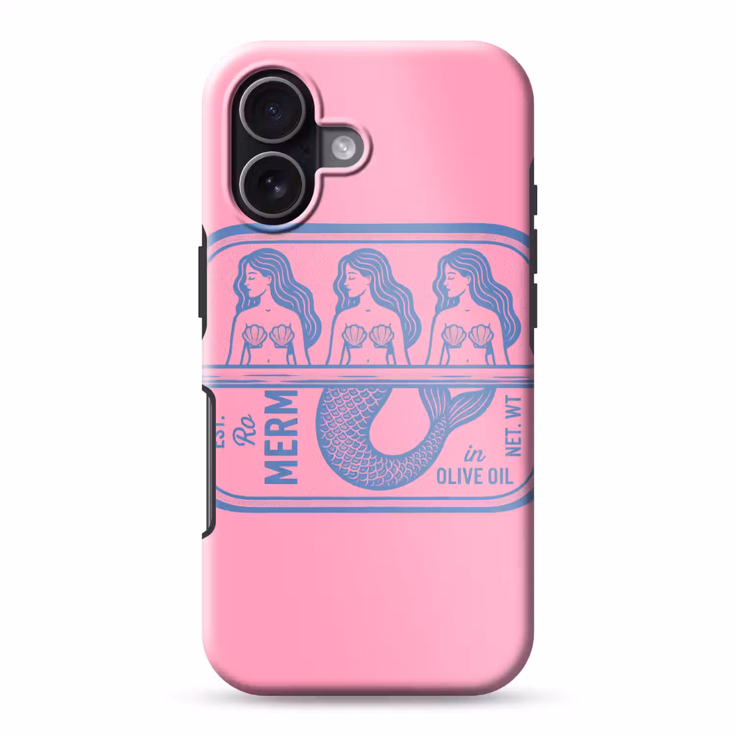 Meermin - Sardineblik - Illustratie - Roze - Retro Toughcase MagSafe Apple iPhone 17 klein -3d