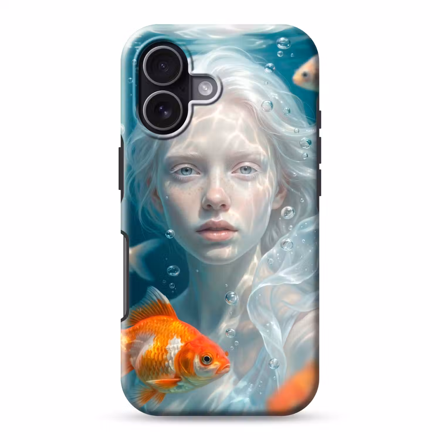 Mens - Onderwater - Vis - Modern - Blauw Toughcase MagSafe Apple iPhone 17 klein -3d